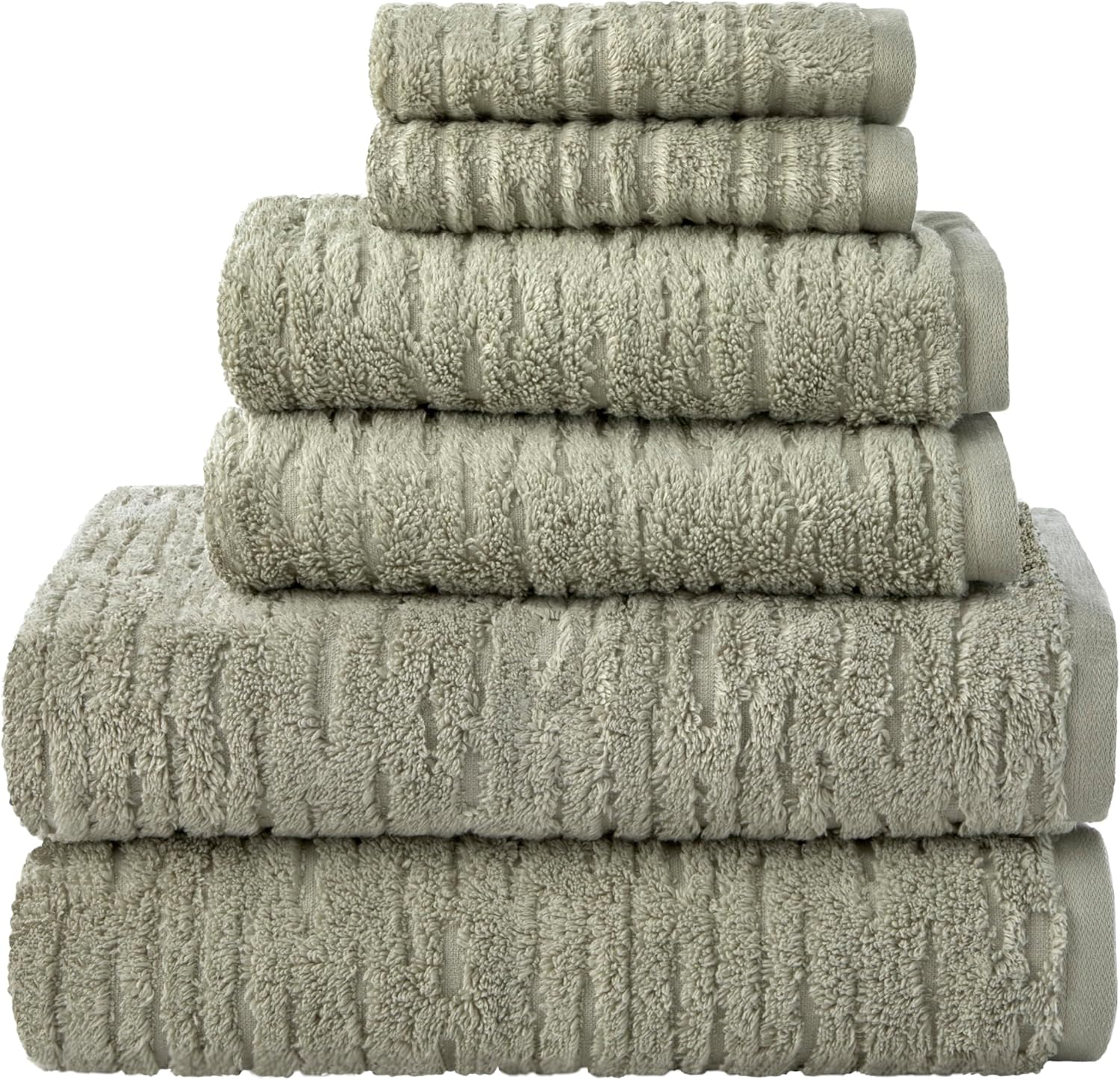 SKL Home Cloudsoft Cotton Luxury 6-Piece Towel Set, Smoke Blue
