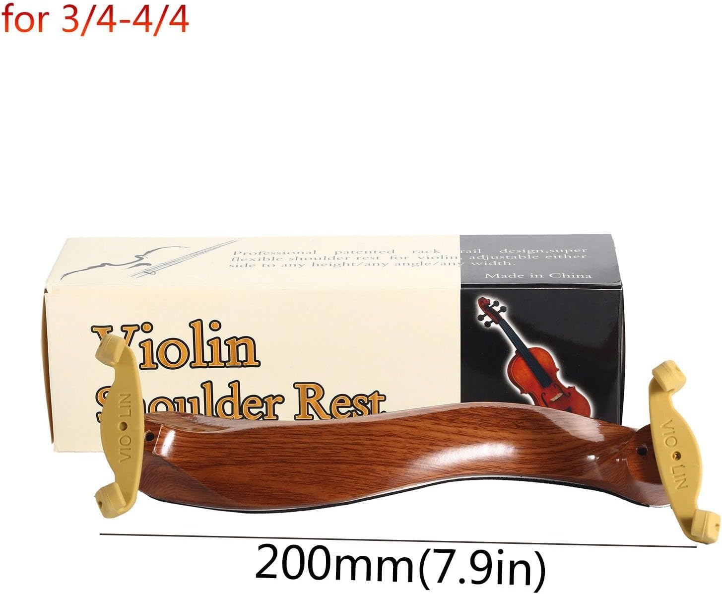 Generico Violin Shoulder Strap, 3/4-4/4 & 1/4-1/2, ABS Material, Comfortable & Adjustable image number 3