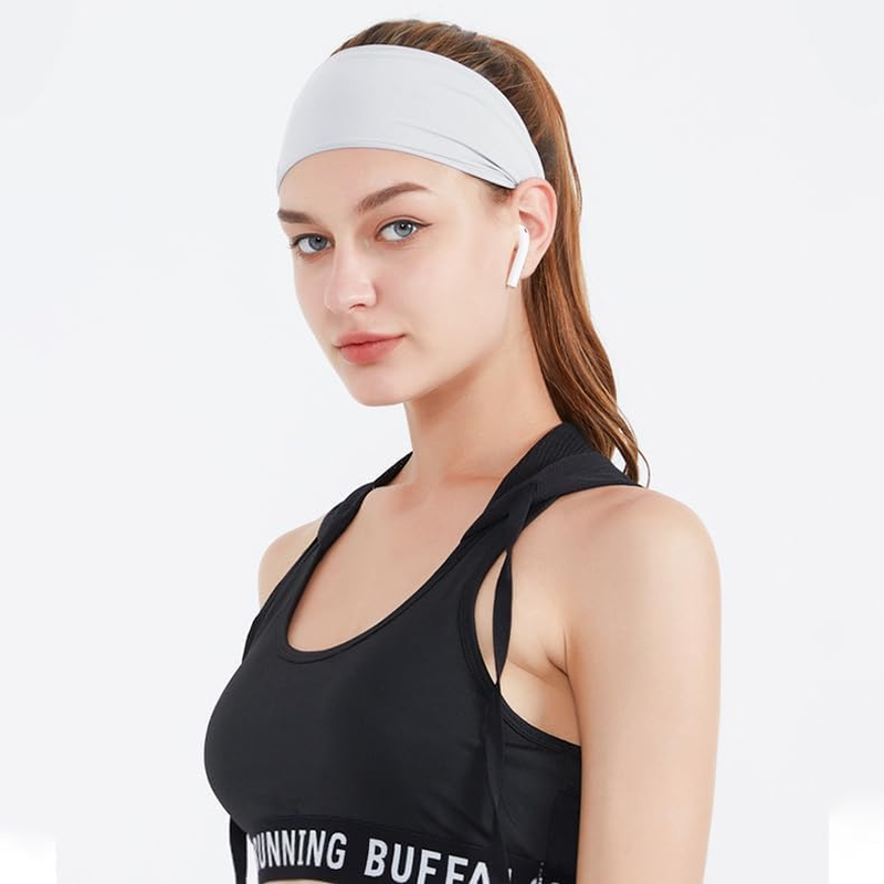 3Pcs Workout Headbands for Women Men Non Slip Sweatbands Elasticwide Headbands for Sports/Yoga/Dance image number 6