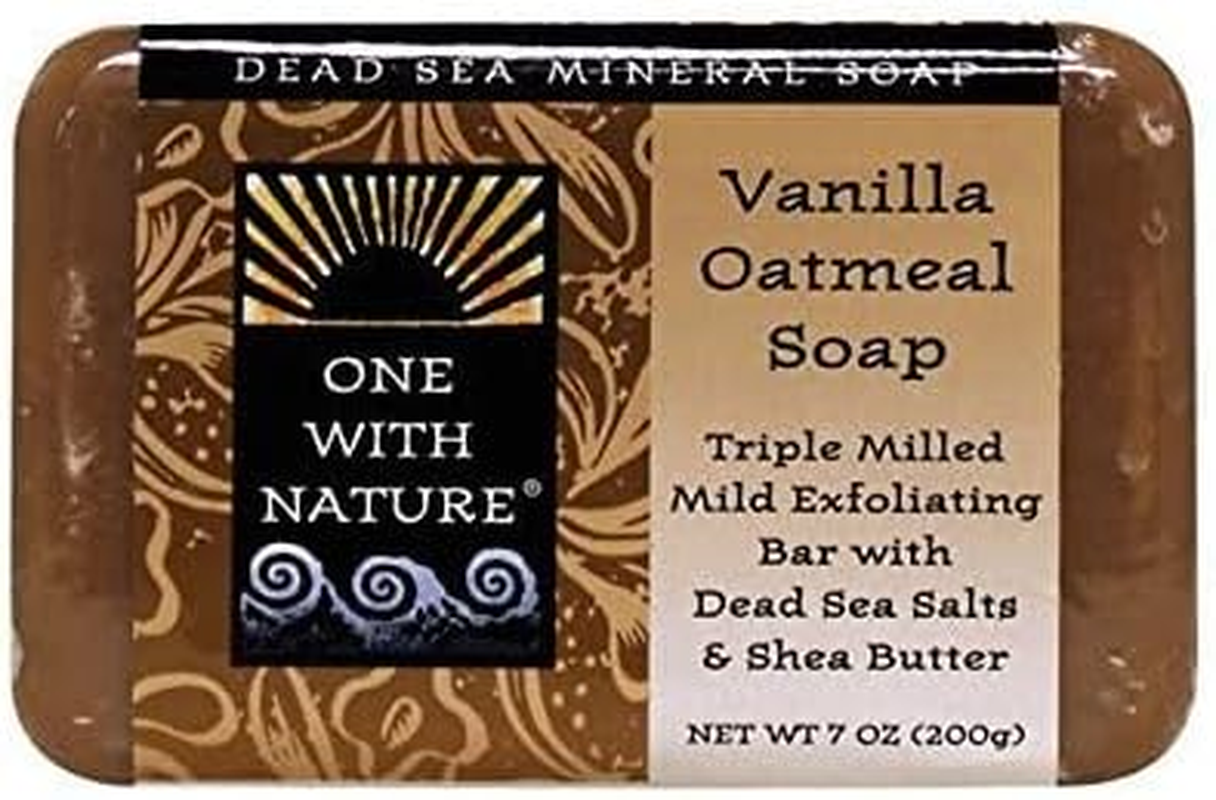 One with Nature - Dead Sea Mineral Bar Soap Mild Exfoliating Vanilla Oatmeal - 7 Oz. image number 6