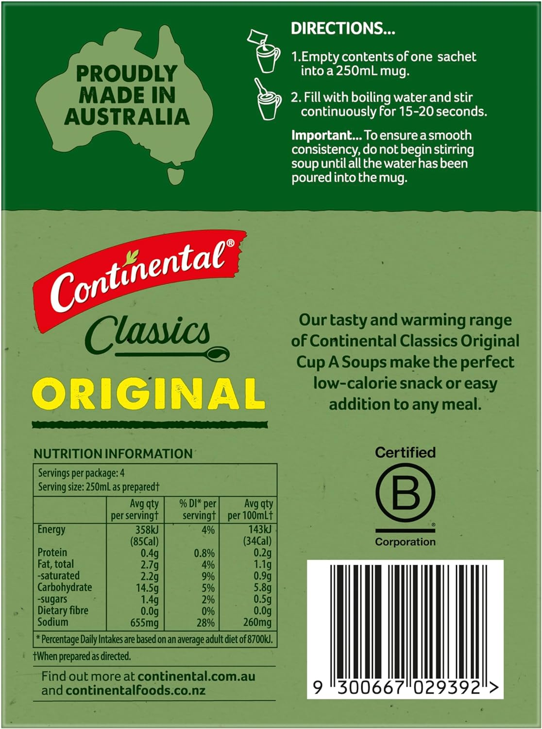 Continental Classics Original Cream of Chicken Cup a Soup 75 G image number 6