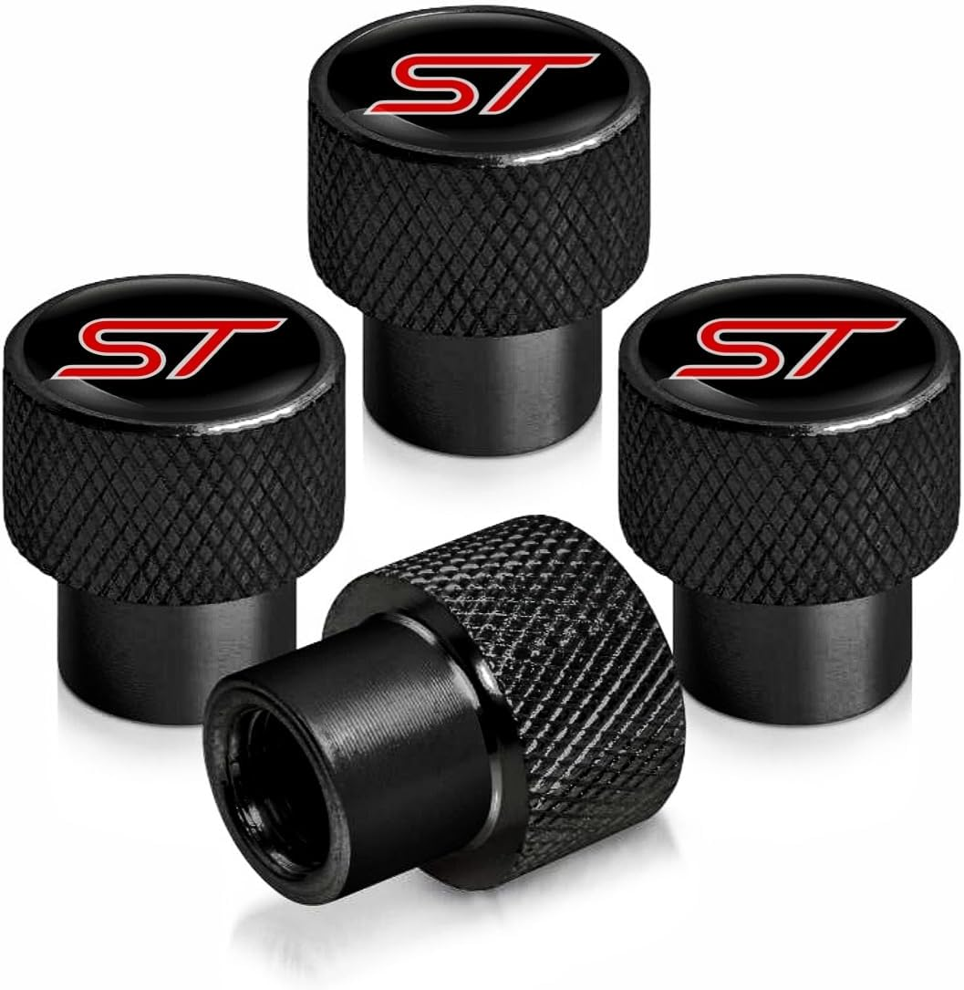 Car Wheel Tire Valve Stem Caps Compatible with ST Tire Air Caps Cover Large Car Logo Metal Material image number 2