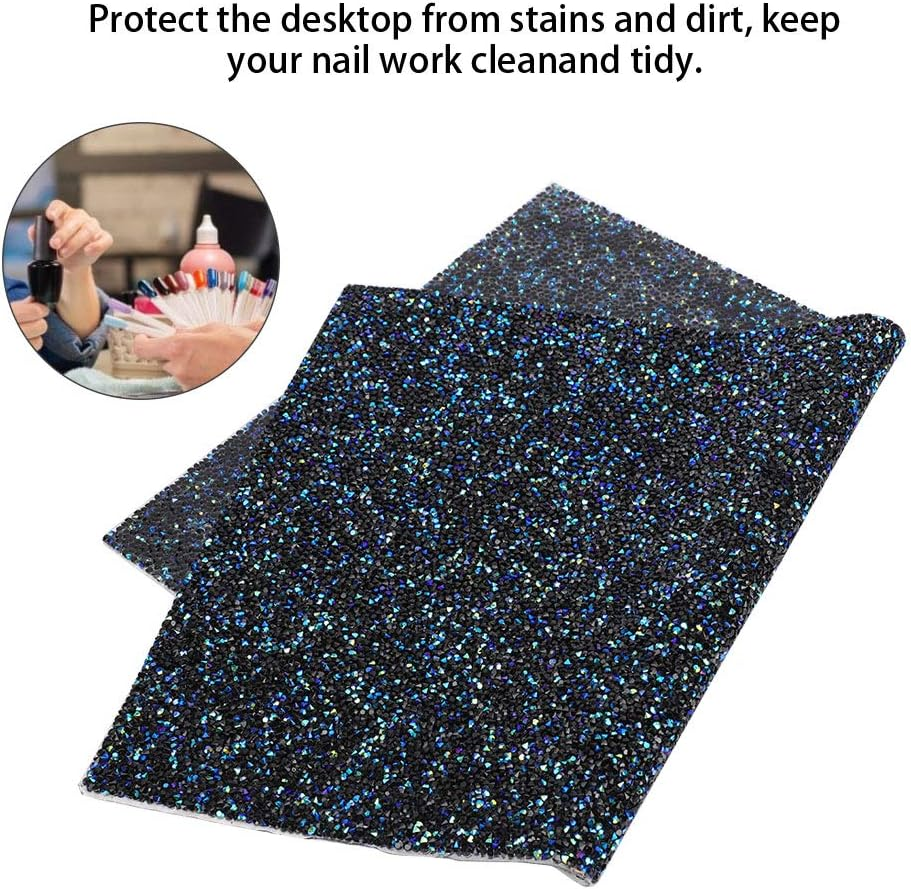 Manicure Rug Manicure Table Mat Reusable Shiny Manicure Nail Art image number 3