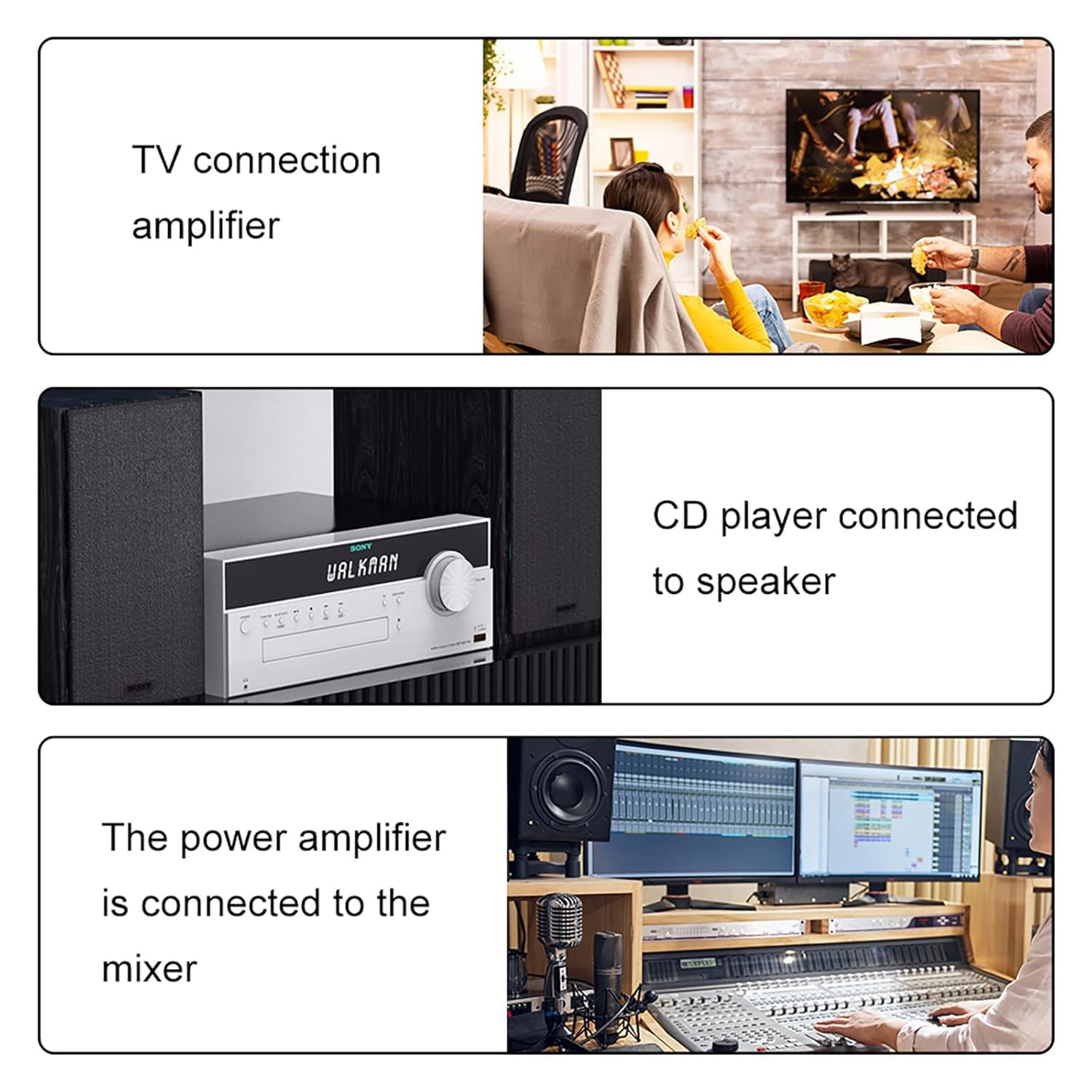 RCA Cable Braided 6M: Hi-Fi Sound Double Layer Shielded Zinc Alloy Case Male 2Rca Stereo Audio Cord for Home Theater, HDTV, Amplifiers, Hi-Fi Systems, Car Audio, Speakers (6M) image number 2