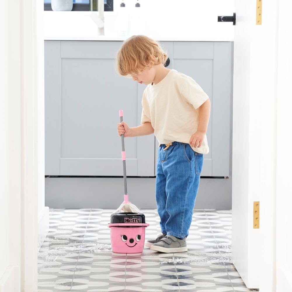 Casdon Little Helper Hetty Kids Mop and Bucket, Hetty/Grey/Black (657) image number 1