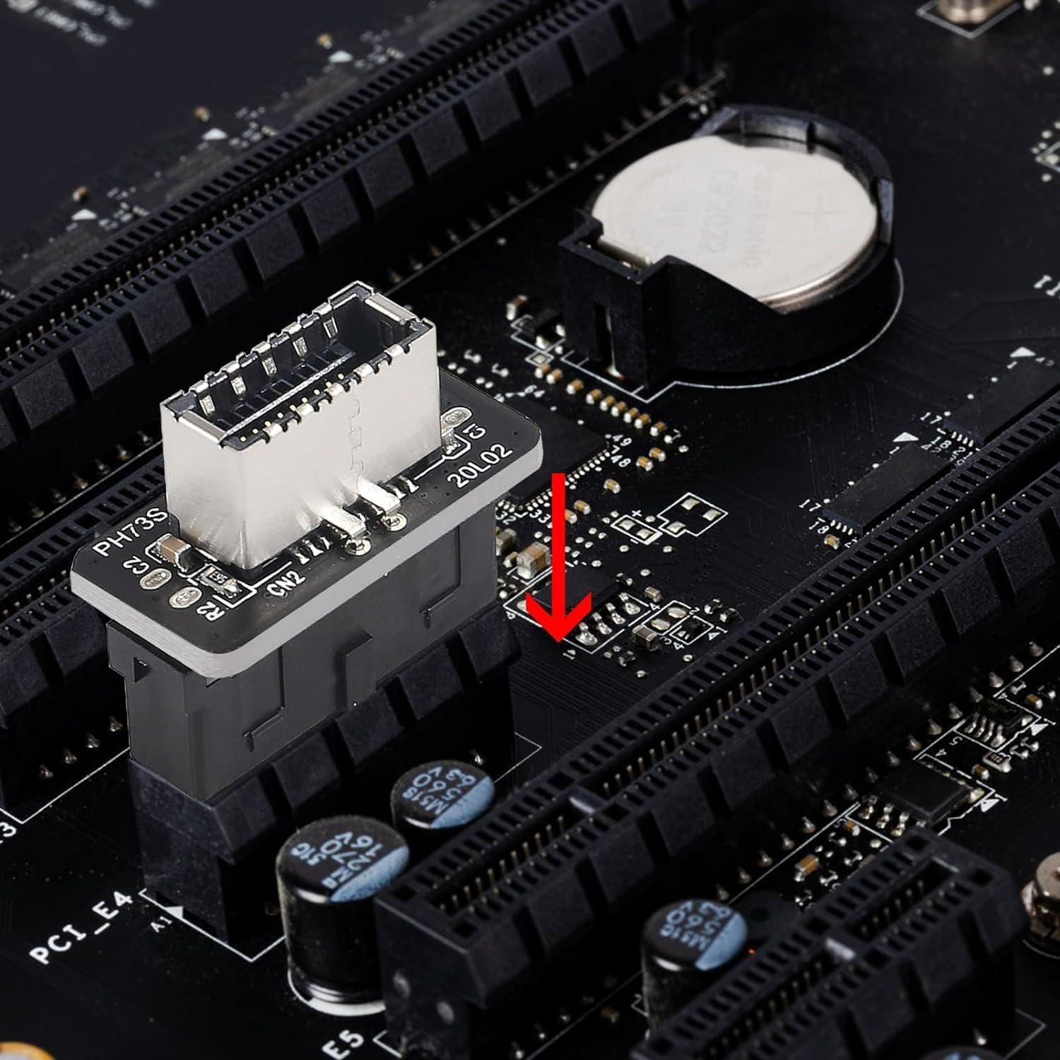 BEANPRECOY Vertical USB Front Panel Adapter - Internal USB 3.1 Type-E to USB 3.0 20 Pin Header for USB Type C Mount image number 5