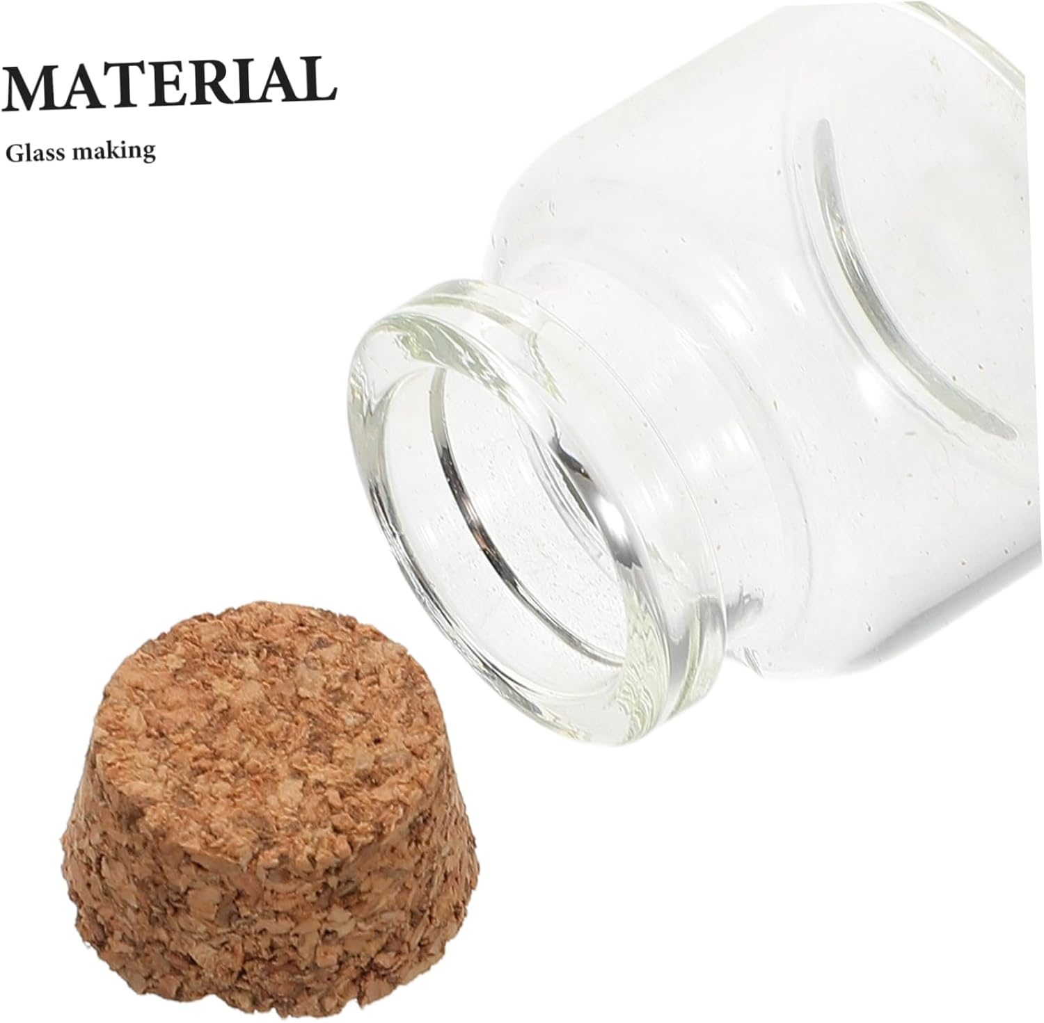 Hohopeti 10Pcs Glass Tooth Holder Versatile Keepsake Bottles for Teeth Hair Small Treasures Compact Portable Storage for Cherished Memories