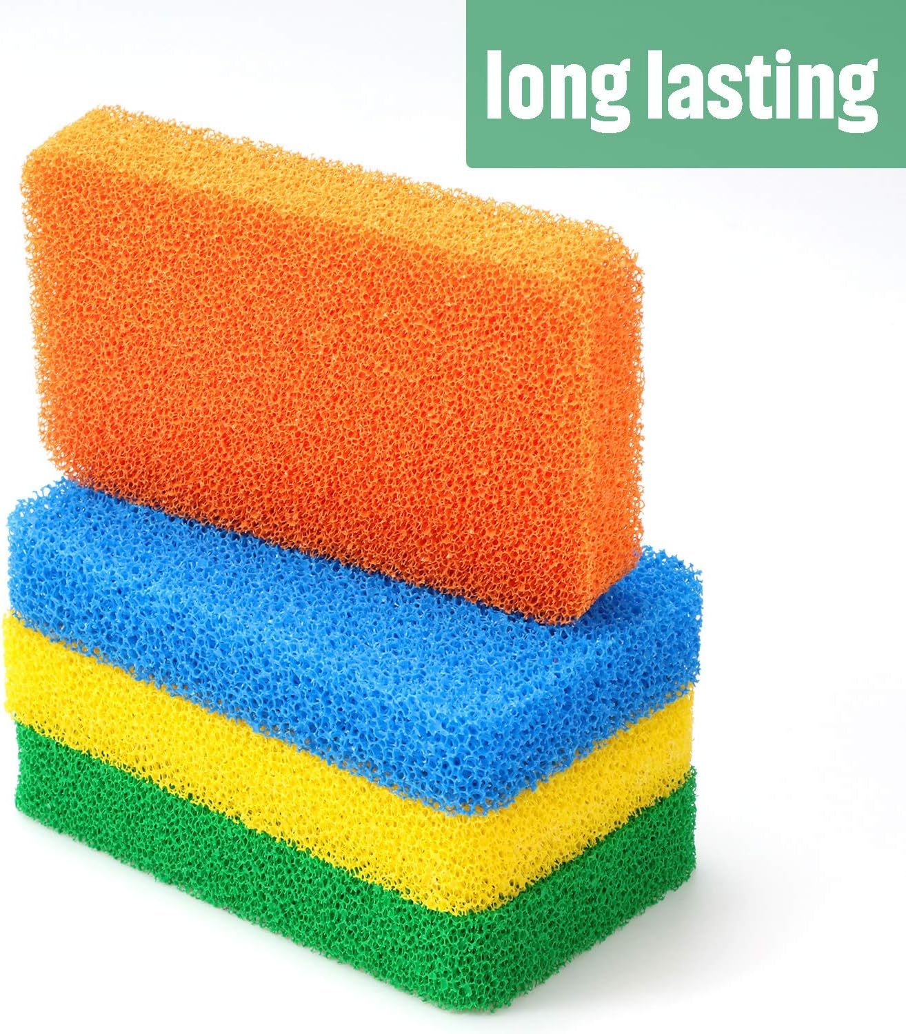 10 Pieces Silicone Scrubber Sponge Silicone Dish Sponge Reusable Kitchen Scrubbing Cleaning Sponge Soft Dish Scrubber for Dishes image number 5