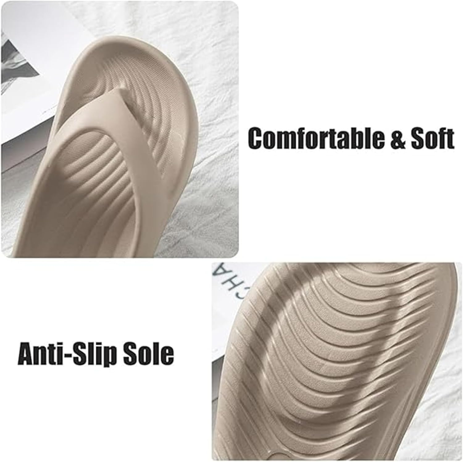 Pillow Arch Support Flip Flops, Ultra Lightweight Non-Slip Arch Support Flip Flops, Summer Beach Sandals image number 5