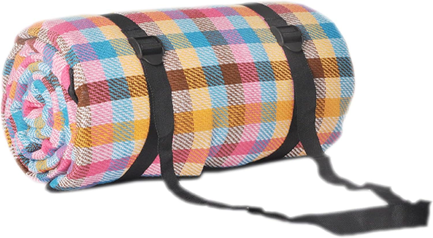 Outdoor Bees Premium Picnic Blanket - Waterproof, Lightweight, Compact, 3-Layer Fabric - Extra Large 2M Picnic Rug, Giant Picnic Mat for Outdoor Fun - Black Grid image number 5