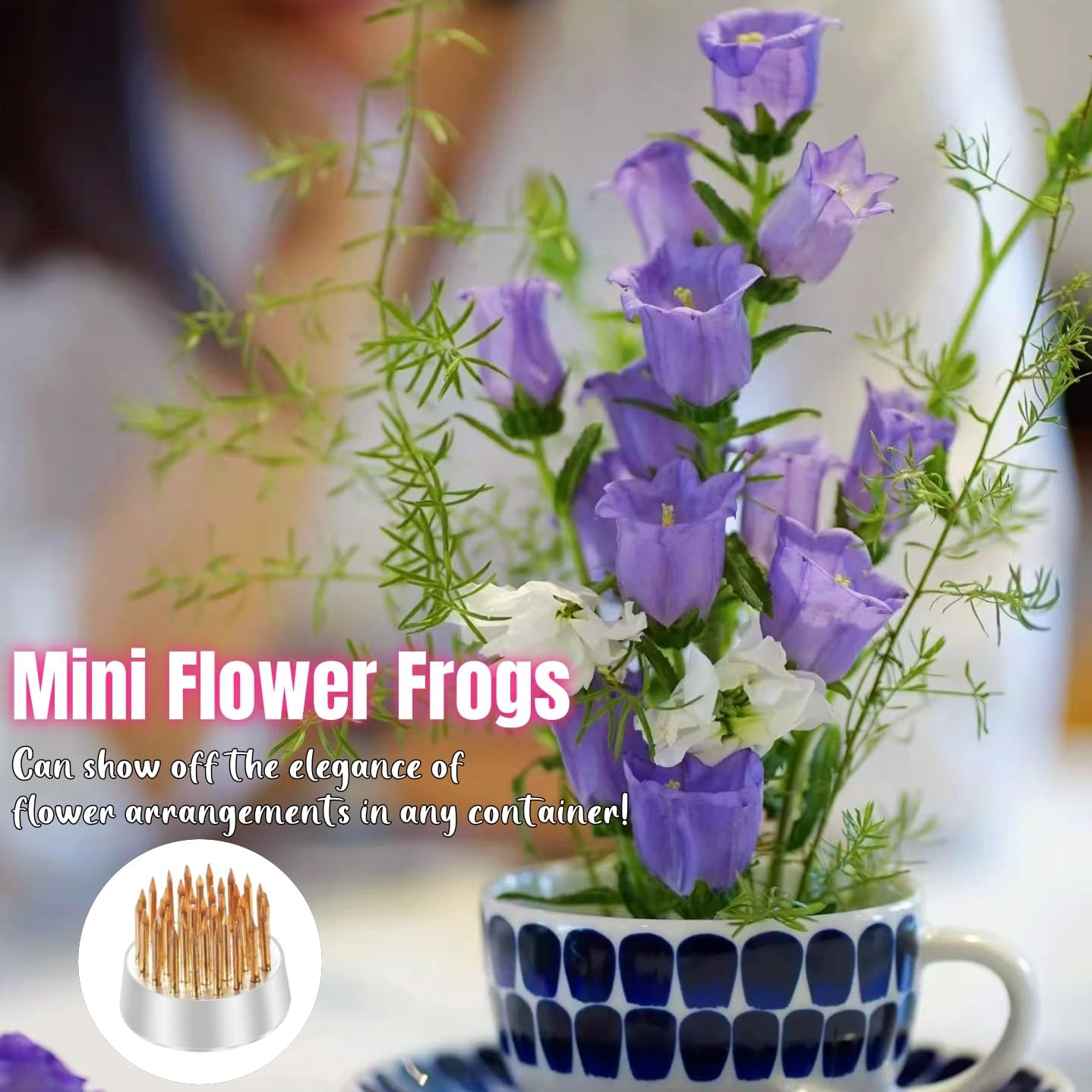 Mini Kenzan Pin Frog 23Mm/0.9Inch Diameter Floral Ikebana Flower Arranger Holder for Small Vase (20Pcs) - 20Pcs image number 6