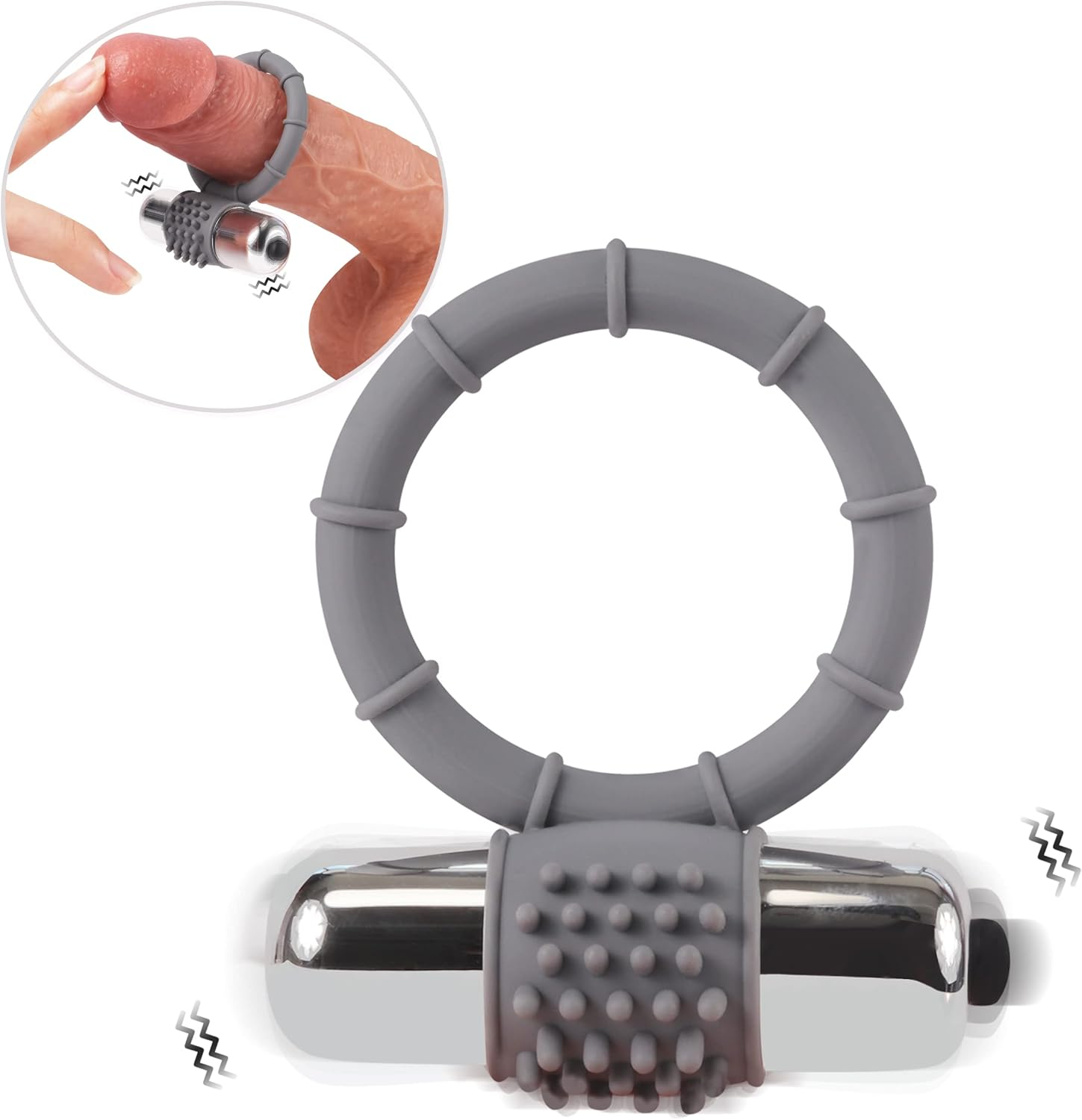 Single Ring Design Shaft Ring with Ball Rring Extured Silicone Bionic Bullet Delay Ring Premium Elastic Ring for Men Long Lasting Enhancement Ring Bed Exercise Ring Sports Bodybuilding Trainer image number 6