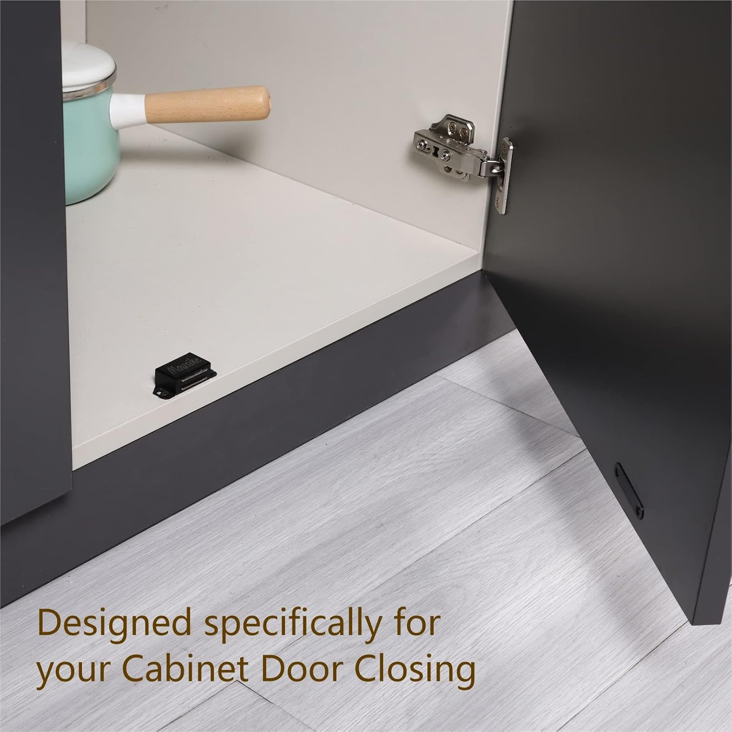 Moosike Cabinet Magnets 30Lb Black Door Magnets with Strong Magnetic for Kitchen Cupboard Wardrobe Closet Cabinet Door Drawer Latch (Black 6Pack) image number 6