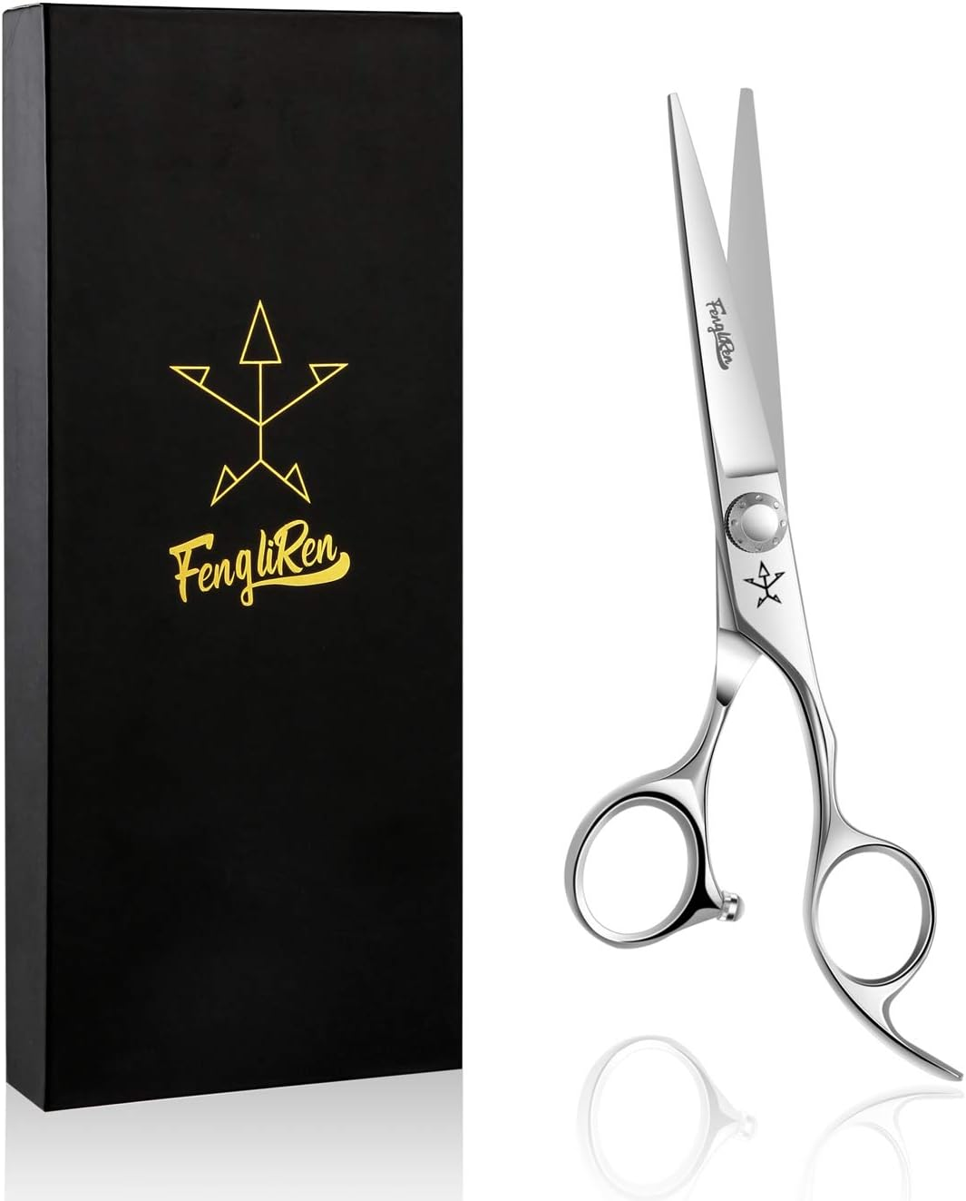 Fengliren High-End Professional Extremely Very Sharp Barber Hair Cutting Scissors Hairdresser Shears for Hair 6.5 Inch Haircut Scissor Made of Stainless Steel Alloy for Hairdressing Salon and Home Use