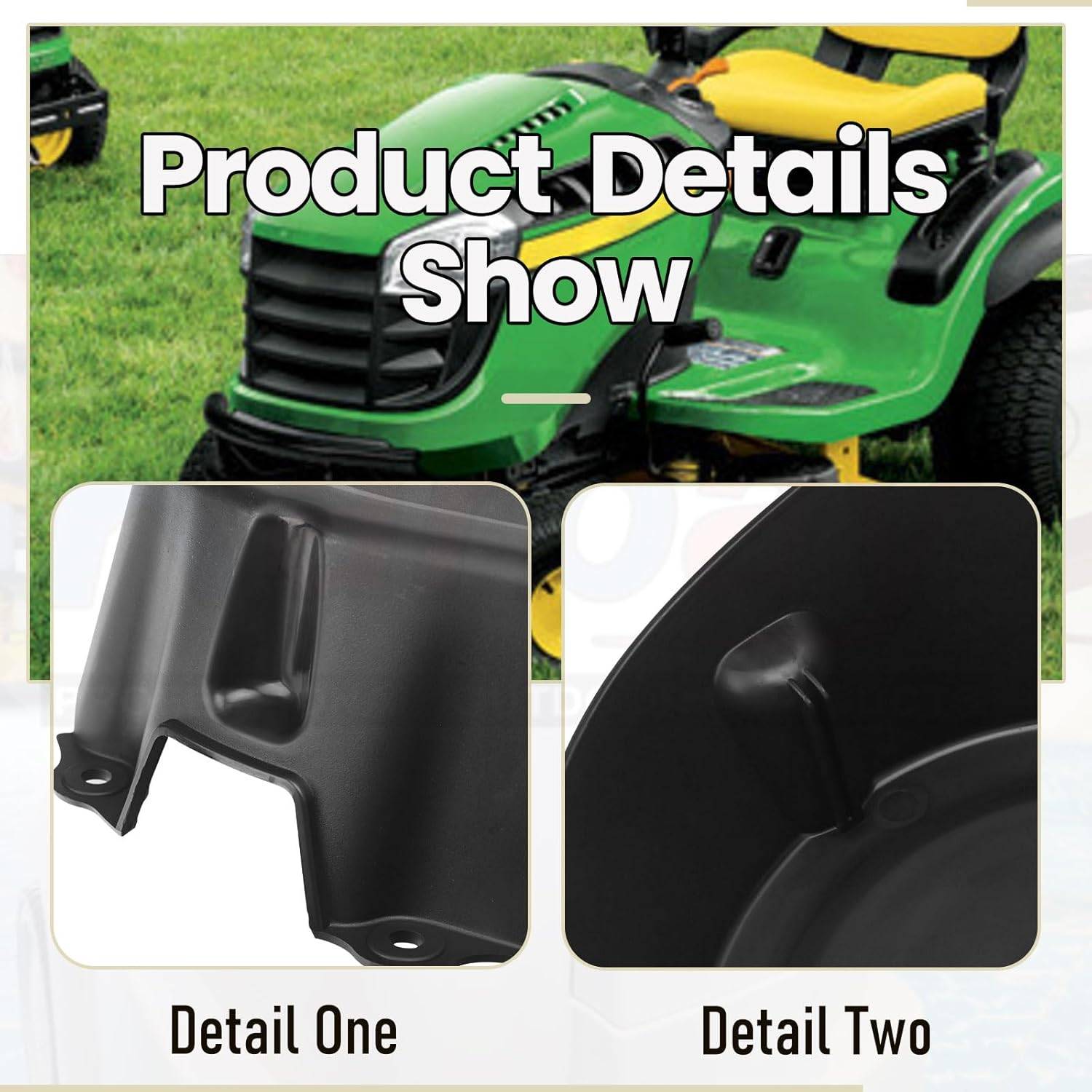 GY21773 GY21084 GX22456 L/RH Shield Kit for J-OHN Deere 42" Mower Decks 107S, D100, D105, D110, D120, D125, D130 and More Mower Package Includ Screws image number 5