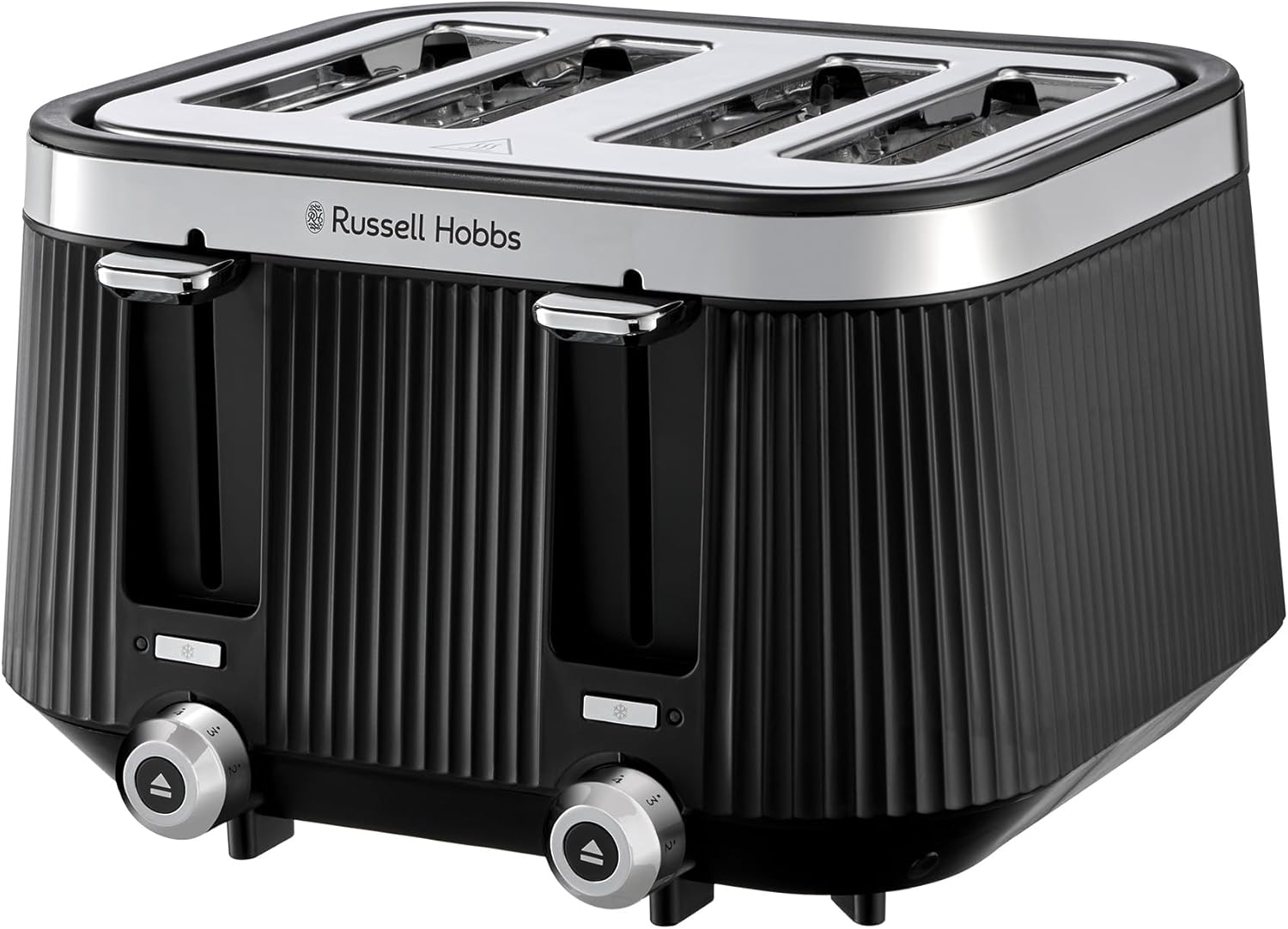 Russell Hobbs Bronte 4 Slice Toaster, RHT2677BLK, Distinctive Design, High Lift for Small Items, Frozen, Reheat and Cancel Settings, Indicator Light, Black image number 5