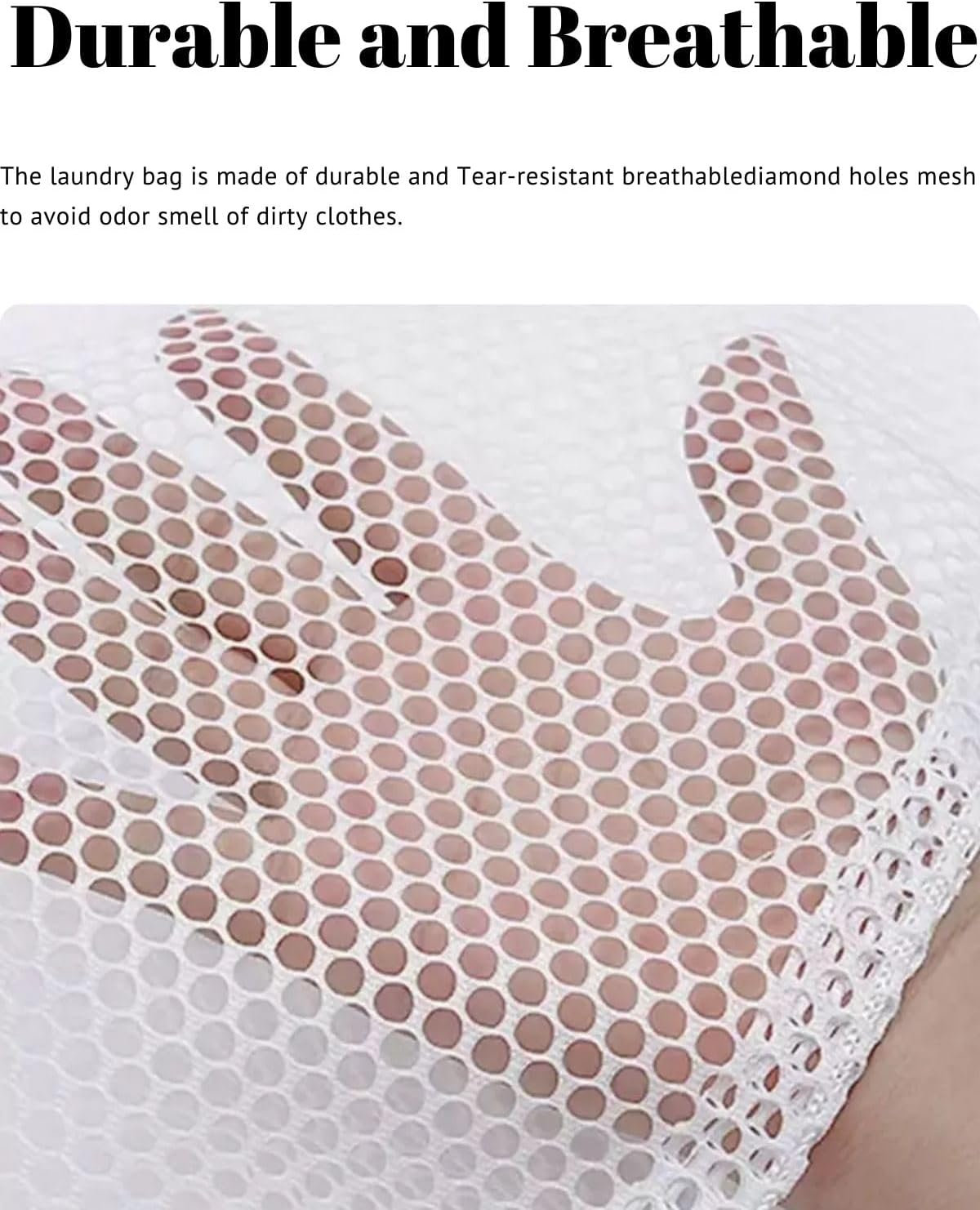 3 Pcs Mesh Laundry Bags with Drawstring,Washing Bags for Washing Machine, Travel Storage Organize Bag for Clothes,Bed Linen,Toys Etc. (1 X-Large, 1 Large, 1 Medium) image number 4