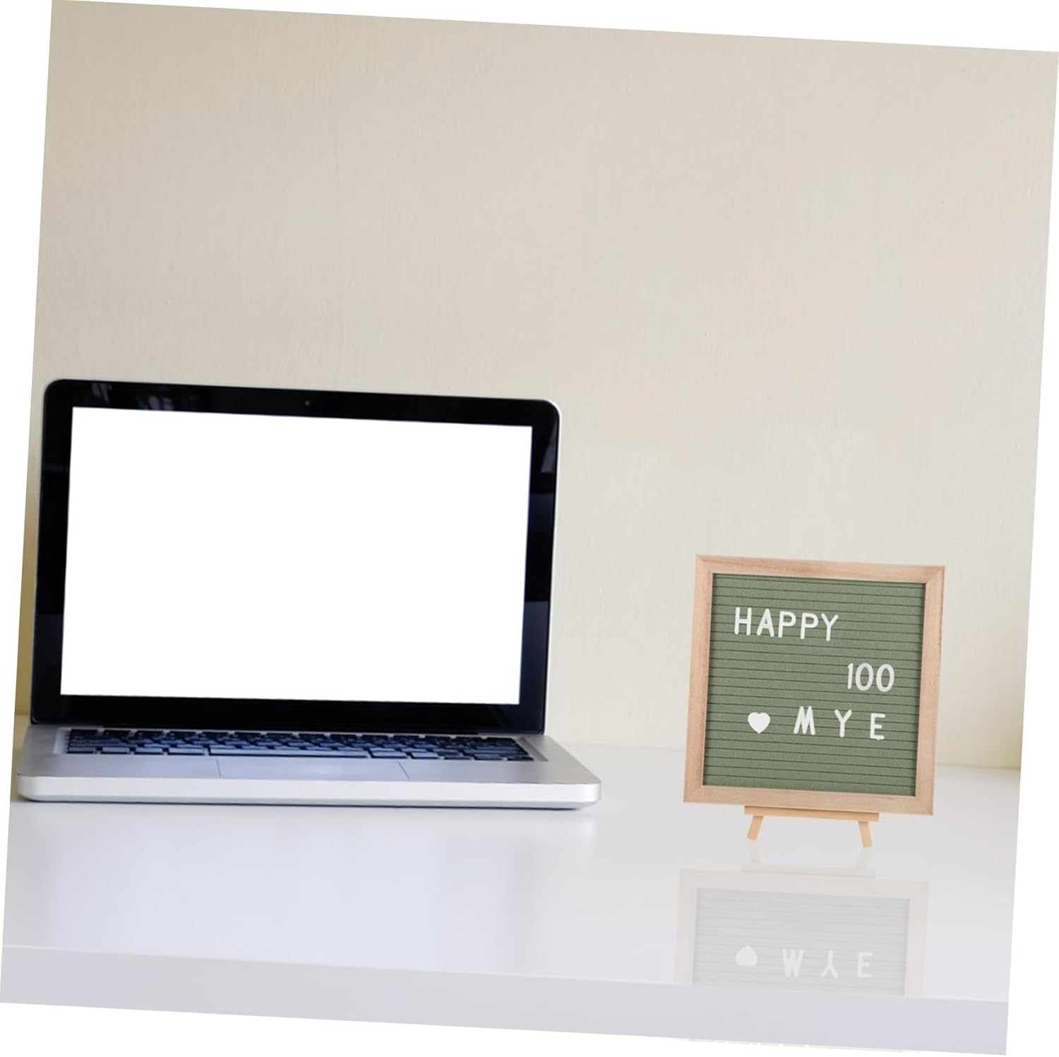 Wooden Letter Board DIY Felt Letters 20Cm Avocado Green Nursery Decor Memo Board Stand for Baby Photo Props and Announcement Sign image number 6