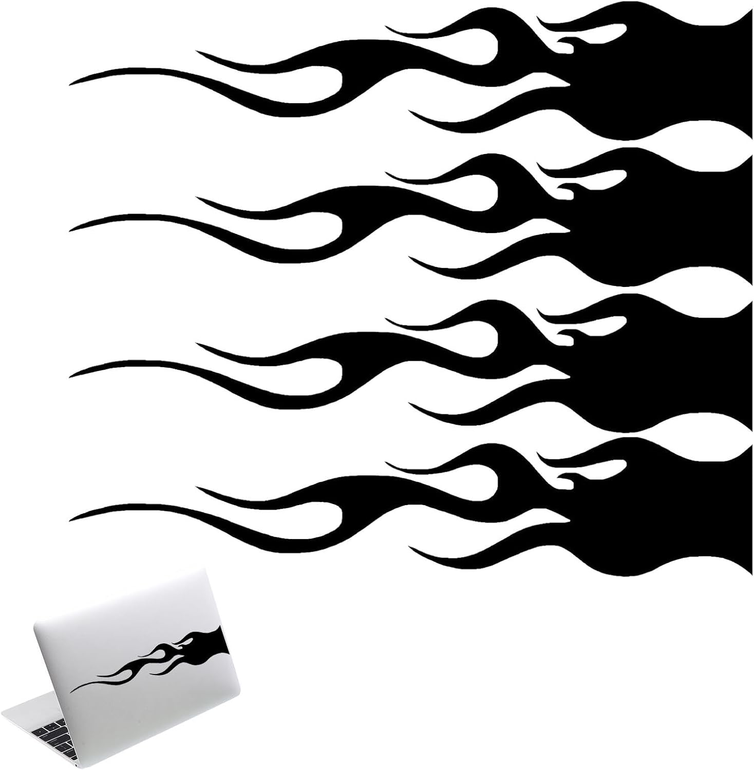 Flame Decals for | Flame Sticker Motorcycle Decals,Car Body Decals Flame Shape Unique Car Decals Car Accessories for Window Bumper Laptop Bottle Glass