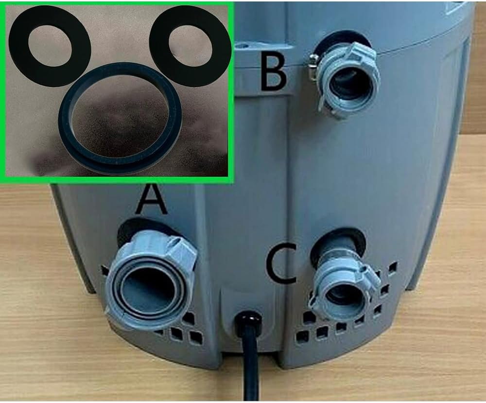 6Pcs Black Rubber Inflatable Hot Tub Seals (6 per Pack)