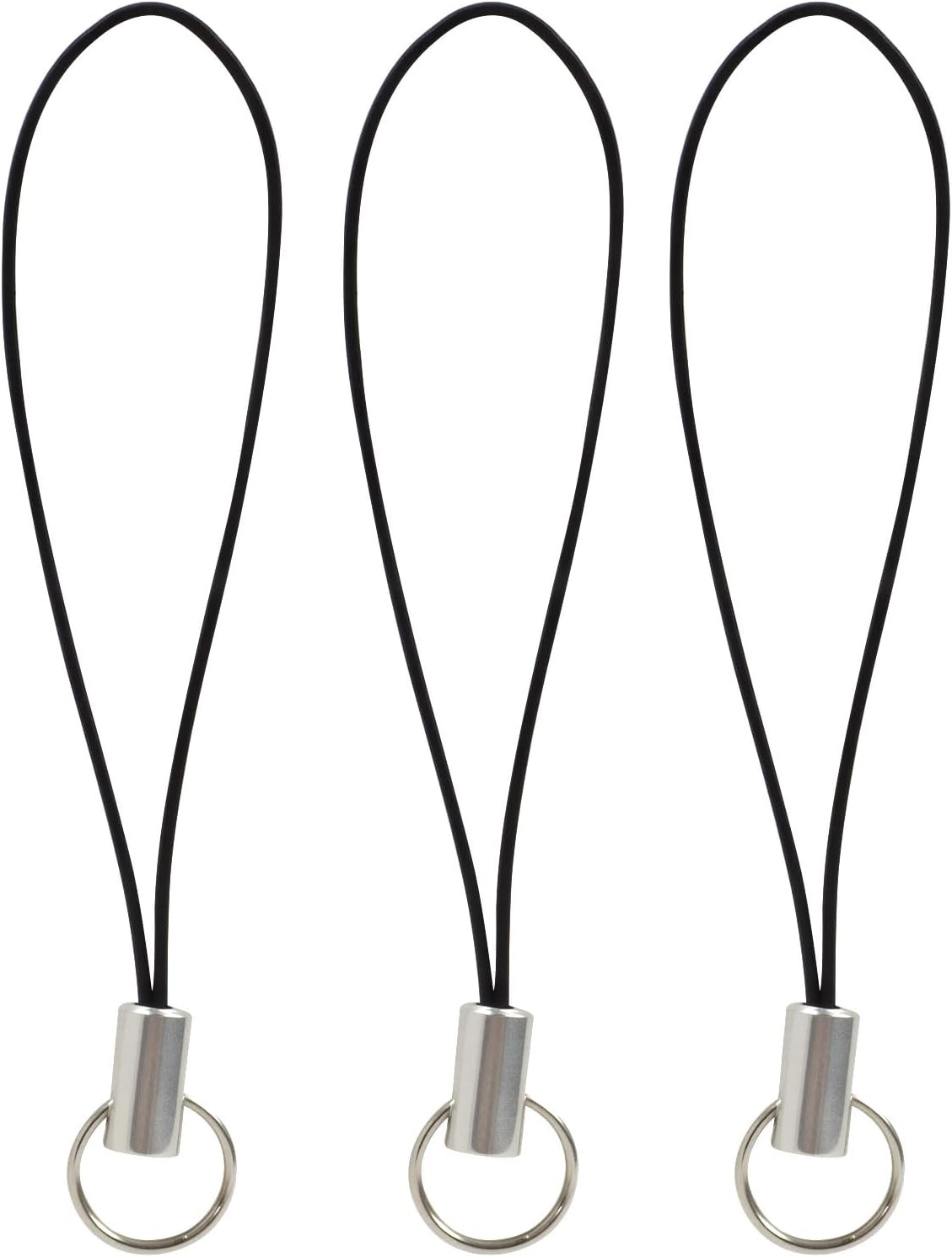 200 Pcs Phone Charm Strap DIY, Cell Phone Split Ring Strap, Double Loop Lanyard Decorations Split Ring Keychain-Mobile Cell Accessory Keychain Pendant Hanging Cord Craft Supplies image number 5