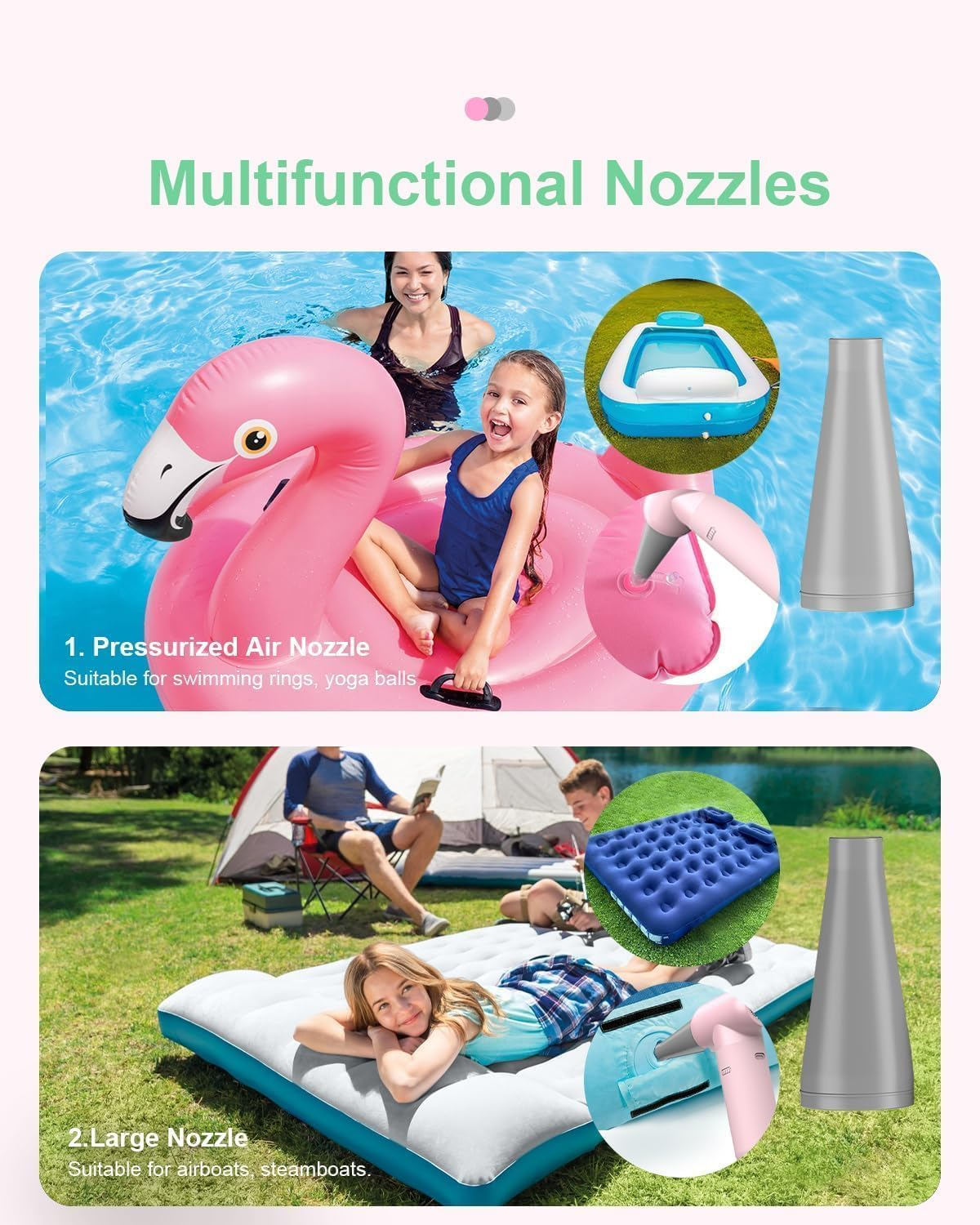 Compressed Air Duster,180000Rpm 3 Gear Jet Dryer Blower Electric Portable Air Duster Adjustable Rechargeable Cordless Jet Dry Blower Air Blower for Home and Car Air Bed Hair Dry image number 2