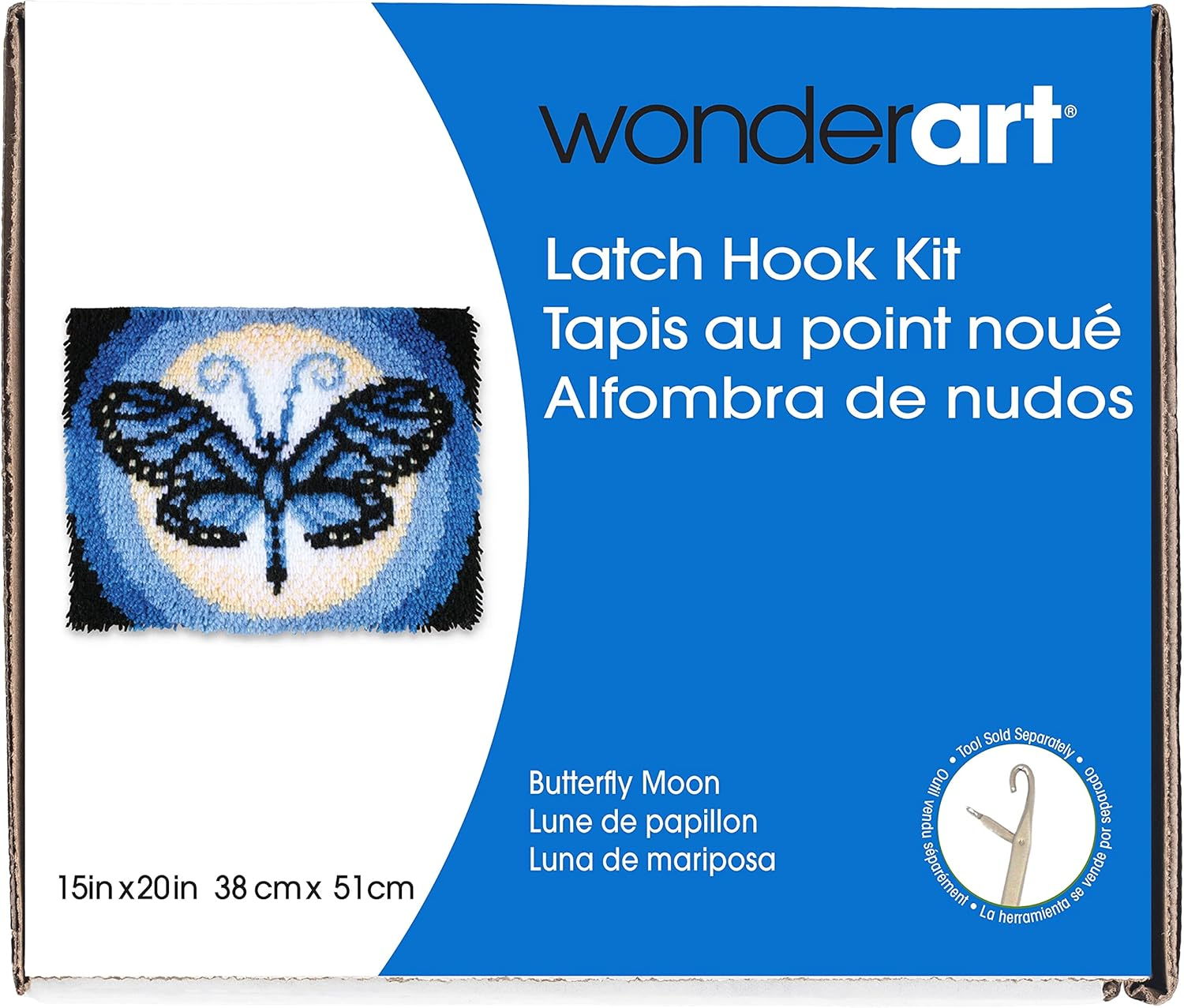 Wonderart Butterfly Moon Latch Hook Kit, 15" X 20" - Butterfly Fantasy image number 7