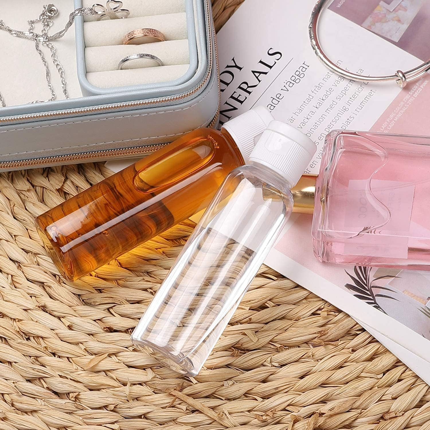 5 PCS 100Ml Plastic Empty Bottles with Top Flip Cap Empty Refillable Cosmetic Bottles for Lotion Shampoo Body Soap Toner Travel Containers image number 1