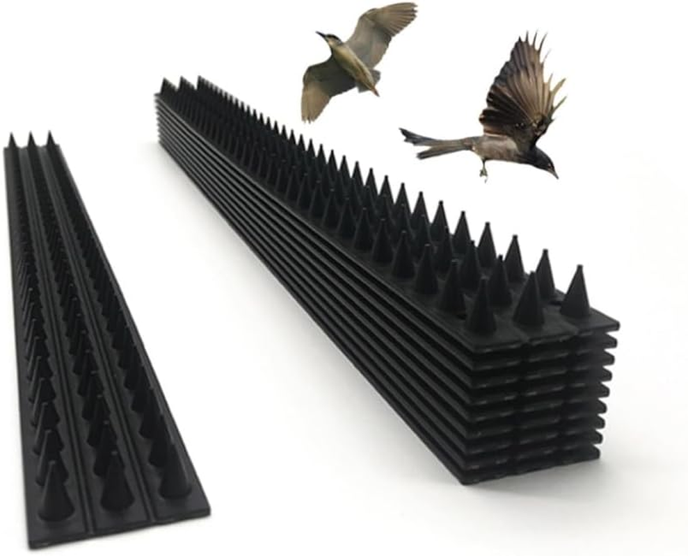 Bird Spikes for Outside,Plastic Fence Spikes anti Climb Spikes for Pigeon Cat Racoon,Windowsill Fence Roof Keeping Birds Away,Keep Birds from Building Nest (24, Black) image number 4