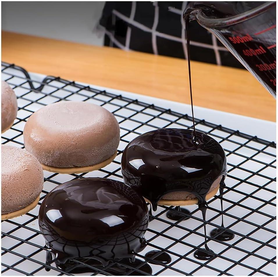 2 Pcs Cooking Rack Baking Racks,Nonstick Carbon Steel Baking & Cooling Grid for Roasting,Grilling, Cooking, Cooling, Oven & Dishwasher Safe (16 X 10In & 11 X 10In) image number 2