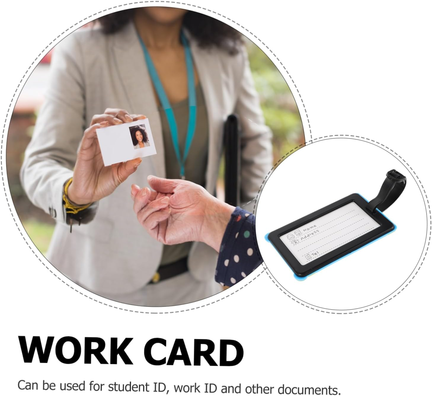 COSMEVIVI Luggage Tags Fun Airplane Design Travel Name Tags Lightweight Versatile Card Holder image number 1