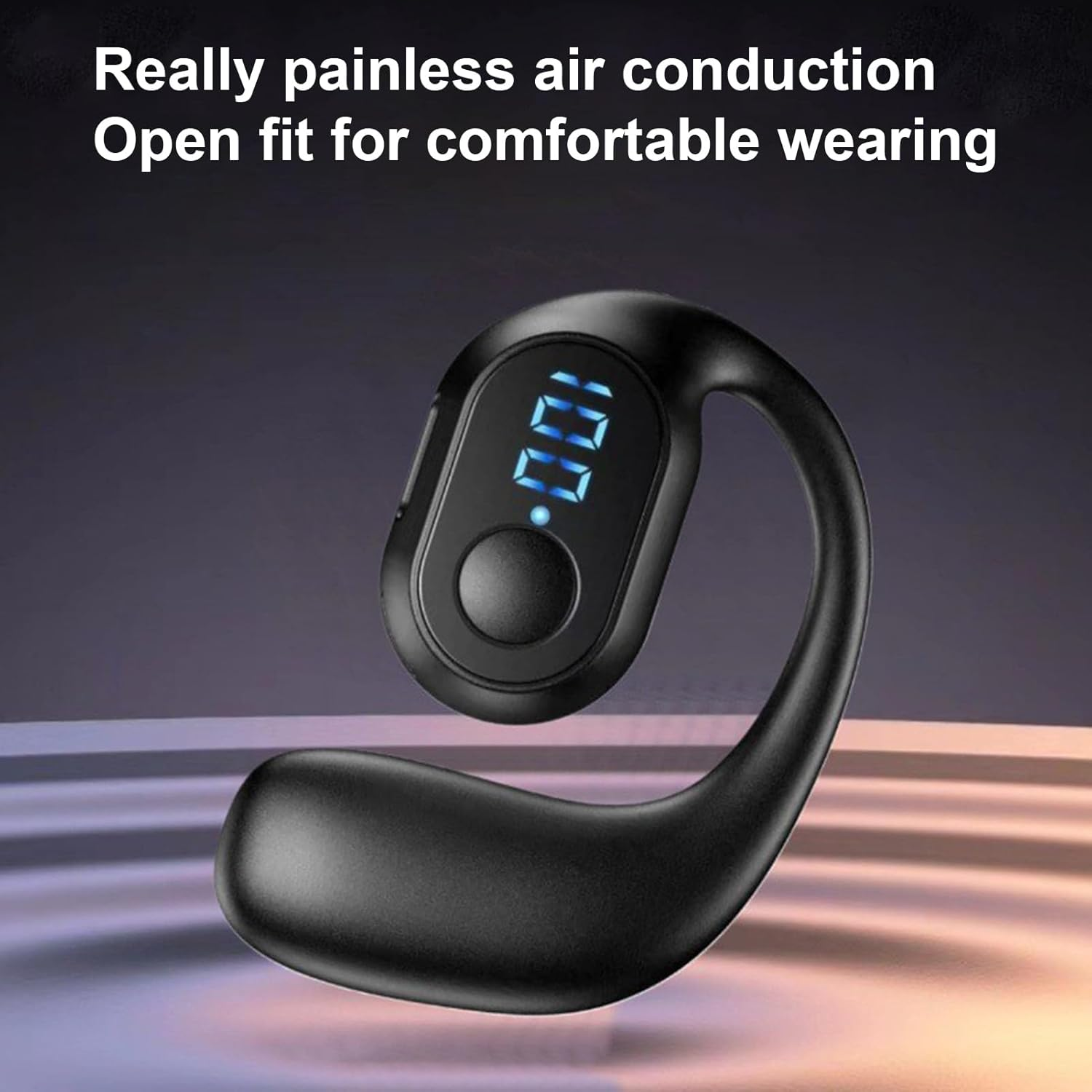 Headset - Single Wireless Headset | BT V5.3 Handsfree Earpiece | Waterproof, Earpiece with Noise Cancellation Suitable for Business, Sport Running Workout image number 6