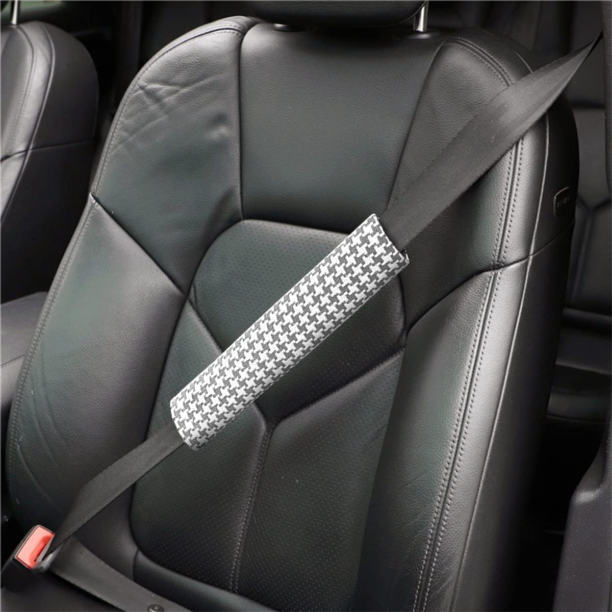 Car Seat Belt Cover, 2PCS Soft Auto Seatbelt Shoulder Pad, Cotton and Linen Safety Belt Protector, Comfortable Seatbelt Strap Protection, Universal Automotive Interior Accessories (Gray, 22CM) image number 2