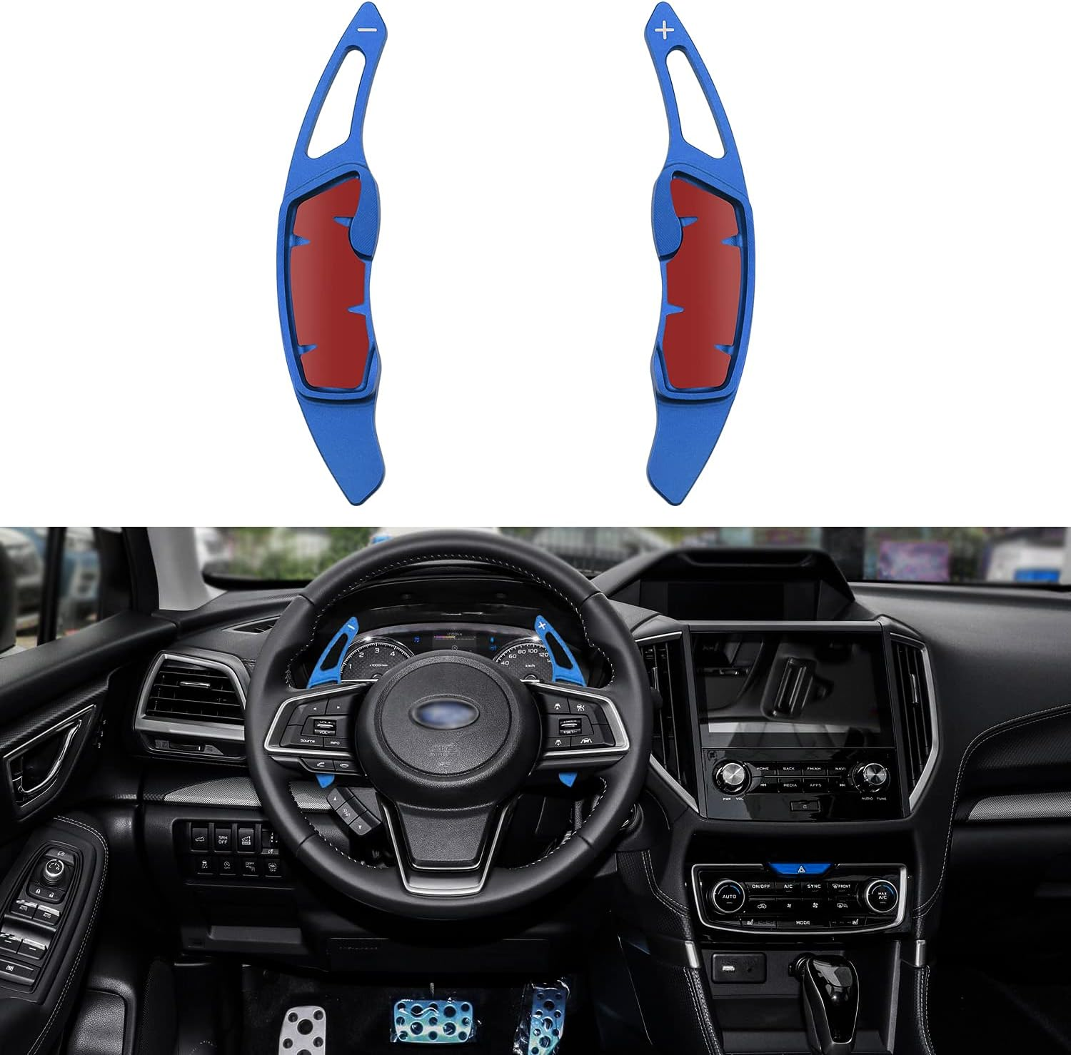 For Subaru Accessories Shift Paddles Cover Extension Steering Wheel Shifter Extended Trim for Compatible with Subaru Forester Outback XV BRZ WRX Impreza Crosstrek Legacy Aluminum Decor 2PCS) (Purple)