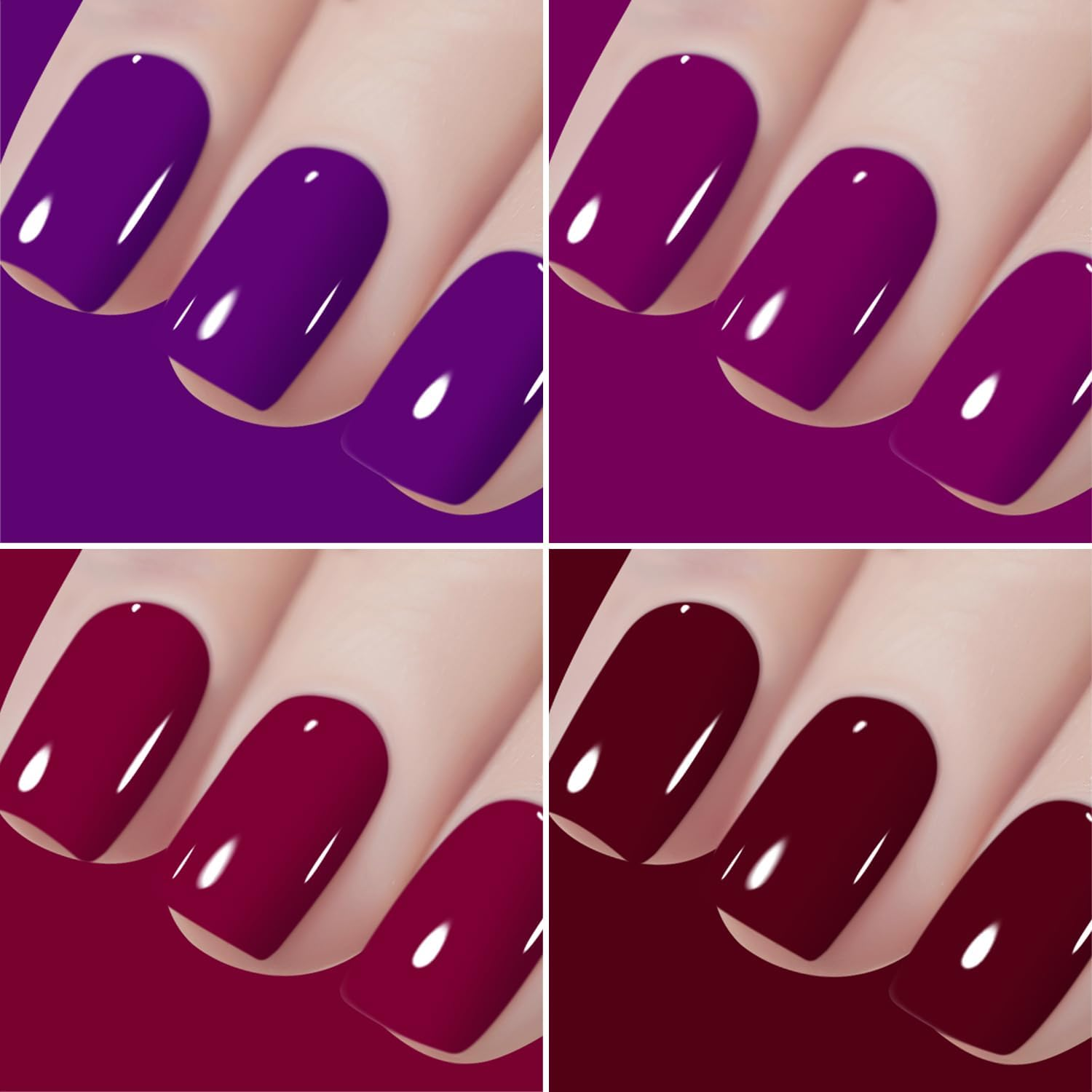 Vishine Gel Nail Polish Set - 45 Color Gel Nail Polish with Base Top Coat Lasting Nail Gel Polish Soak off UV LED Gel Polish Manicure Kit 48Pcs 8Ml