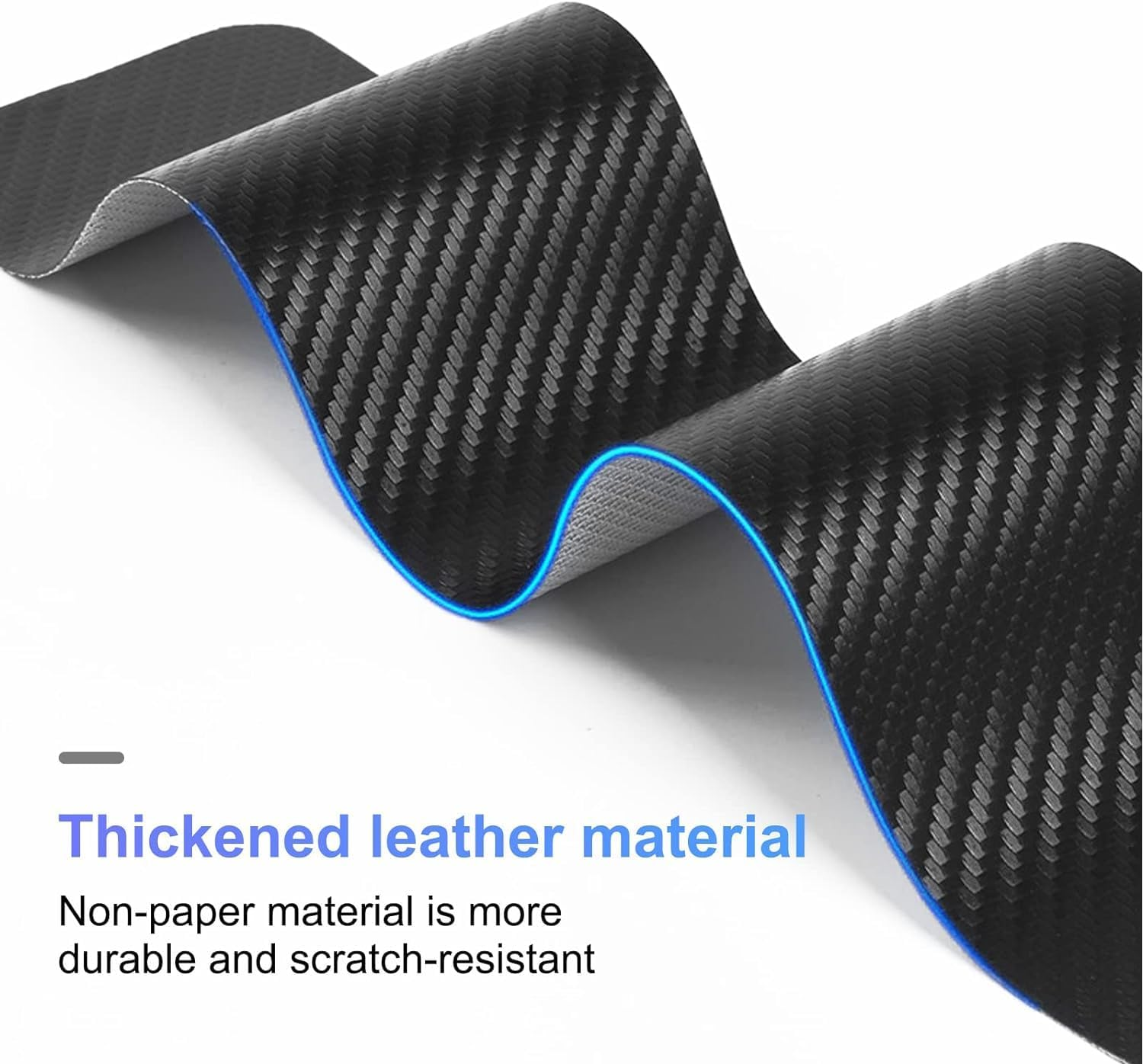 Car Door Sill Protectors 4Pcs for 1500, Carbon Fiber Leather Door Sill Sticker for RAM, Car Door Scuff Plate Door Entry Guard Threshold Scratch Protection Sticker Decoration (1500 Yellow) image number 1