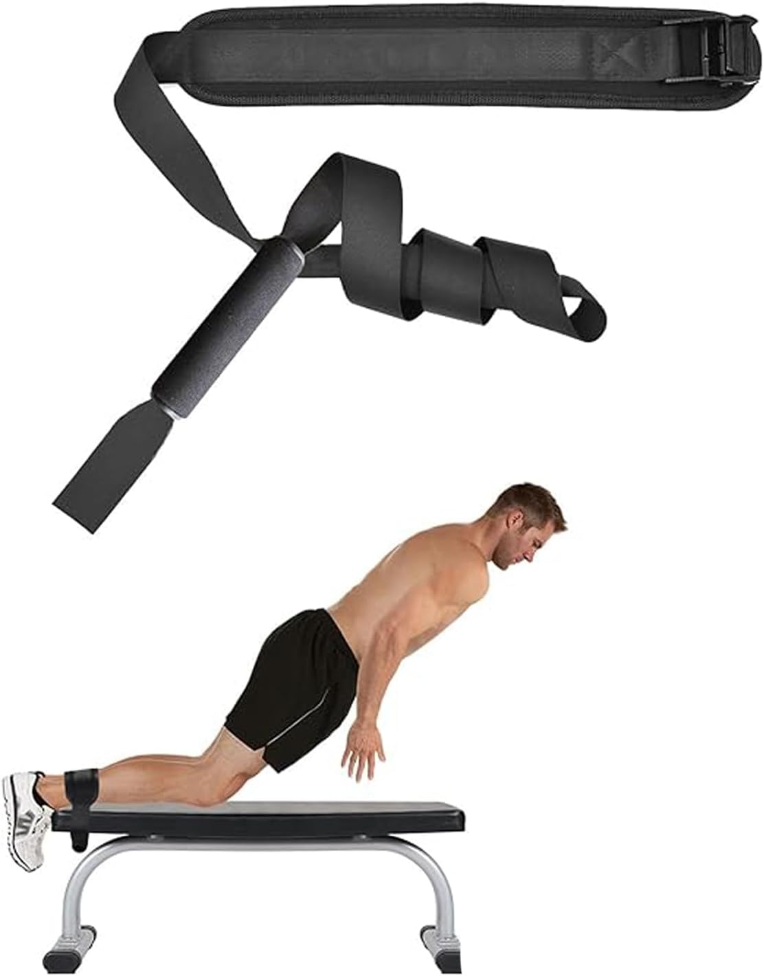 WEZCHUGHAOL Resistance Band Hamstring Curl Strap, Home Fitness Exercise Band, Adjustable Hamstring Roll Strap Assisted Sports Equipment for Leg Strength, Workout Resistance image number 5