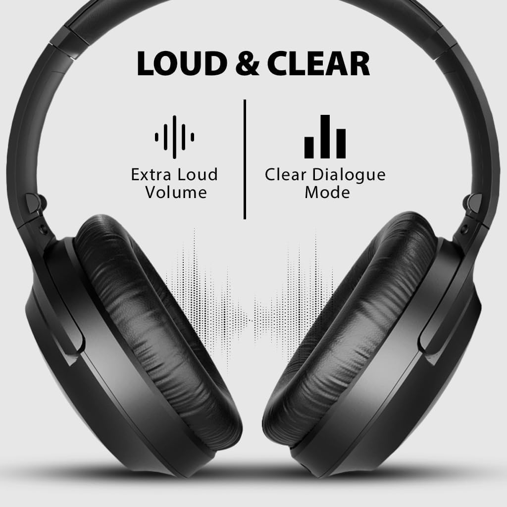 Avantree Opera plus - Wireless Headphones for TV Watching with Transmitter & Charging Dock 2-In-1, 3D Surround Sound, Clear Dialogue Mode, Pass-Through Support, and 164Ft Long Range image number 3