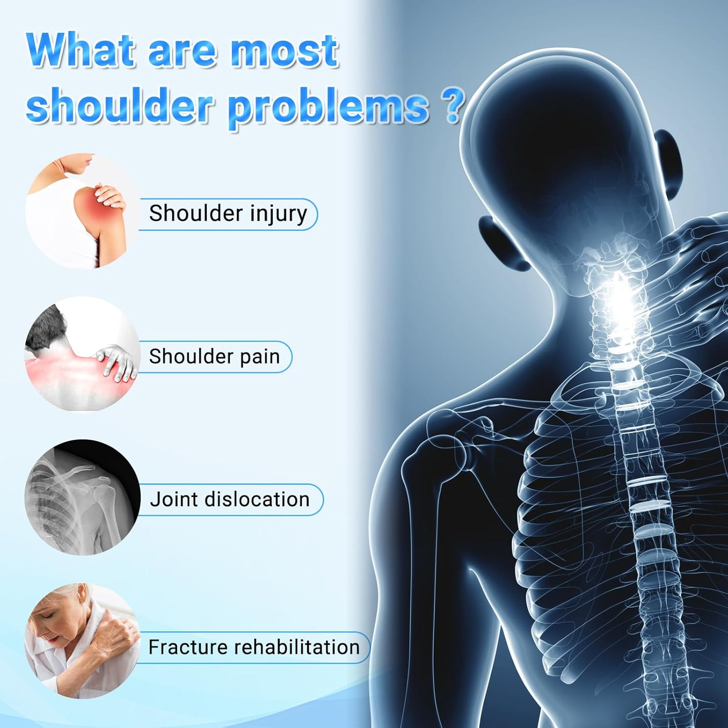 Arm Sling for Shower Men and Women,Breathable Mesh Shoulder Sling for Left Arm Support,Arm Sling Shoulder Immobilizer for Dislocation, Fracture,Rotator Cuff Injury(S) image number 4