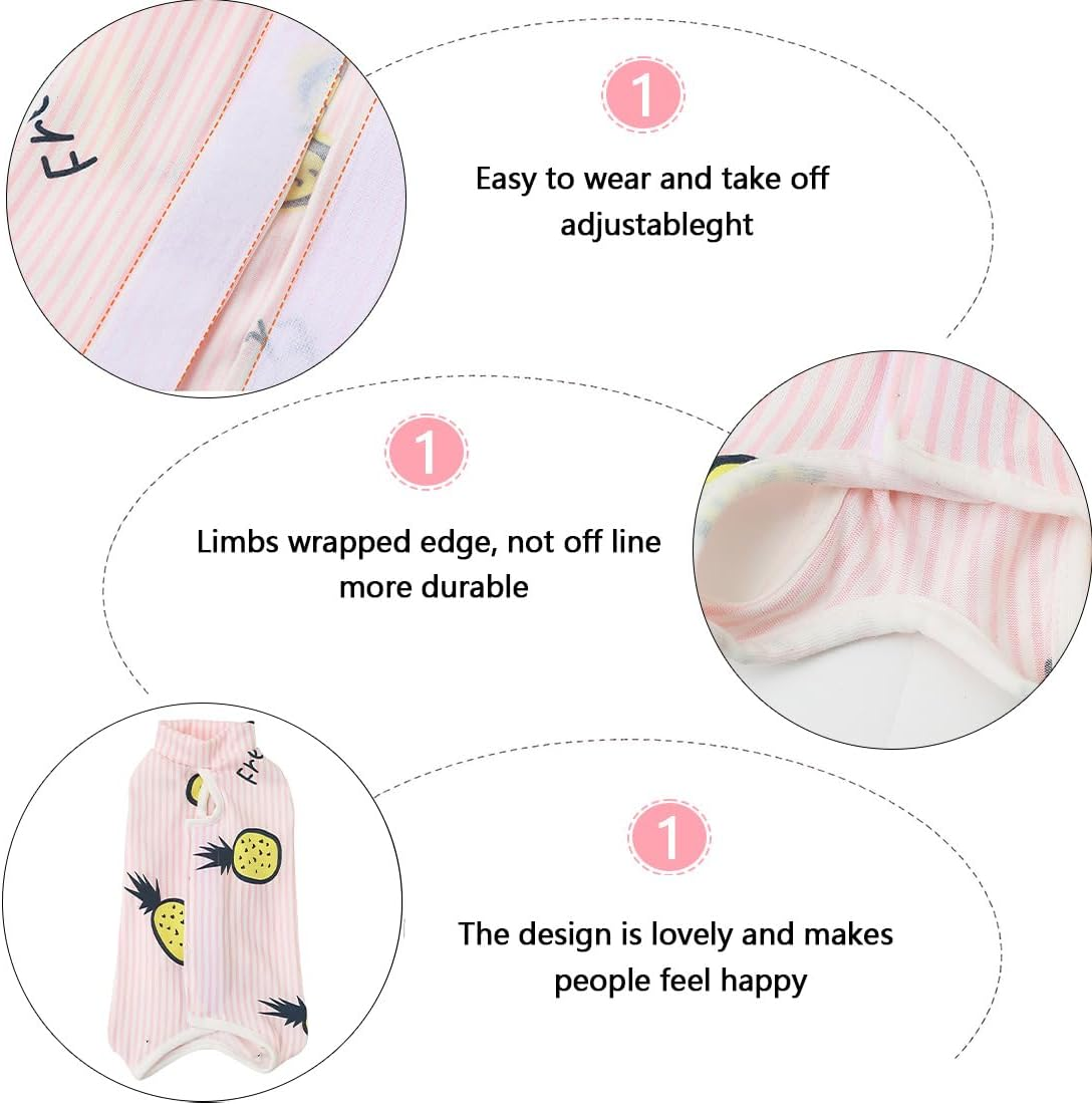 1 Piece Professional Cat Recovery Suit for Abdominal Wounds or Skin Diseases Kitten Surgery Recovery Suit E-Collar Alternative for Cats and Dogs Post Surgery (S) image number 4