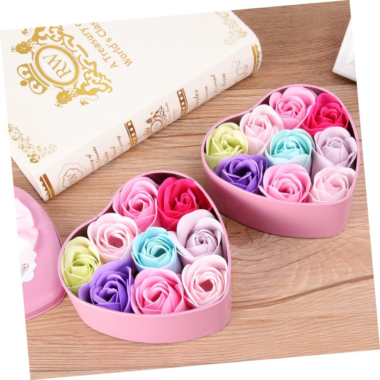 Flower Soap Heart Shaped Mother'S Day Set Pcs Natural Scented Soap for Women Creative Present for Mom or Girlfriend Random image number 6