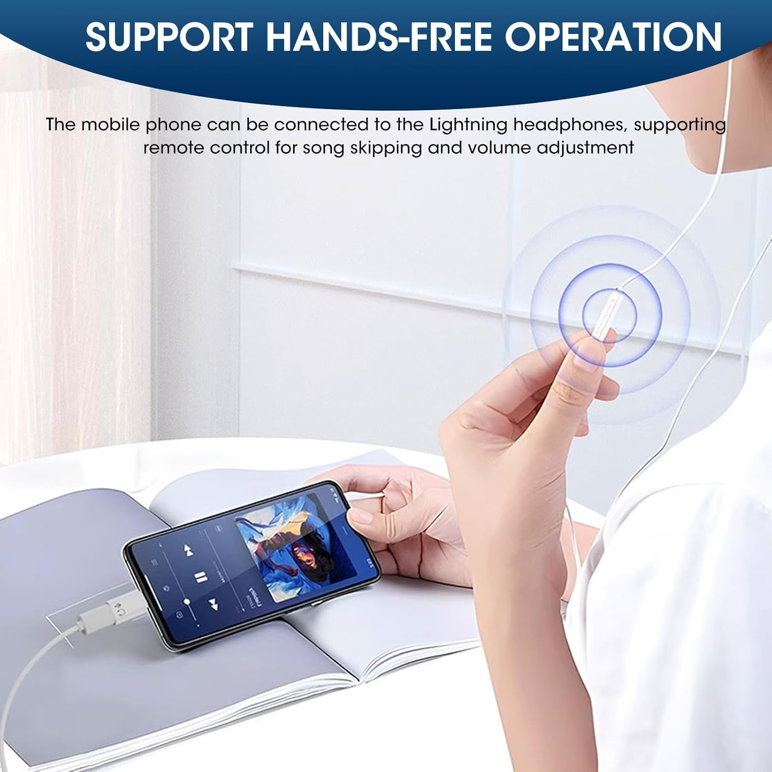 Bushhaven Lightning to USB C Adapter, High-Quality Lightning to Type C Male Female Audio Converter for Iphone 15/16/17 Series, Seamless Connection for Lightning Earphones, Compact & Durable (1 Pcs)