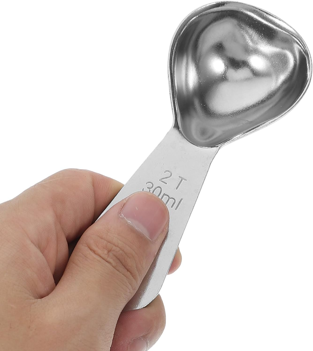 2Pcs Stainless Steel Coffee Measuring Spoons 2T/30Ml Short Handle Coffee Bean Scoops for Baking, Tea, Protein Powder, and Seasoning Use in Kitchen image number 2