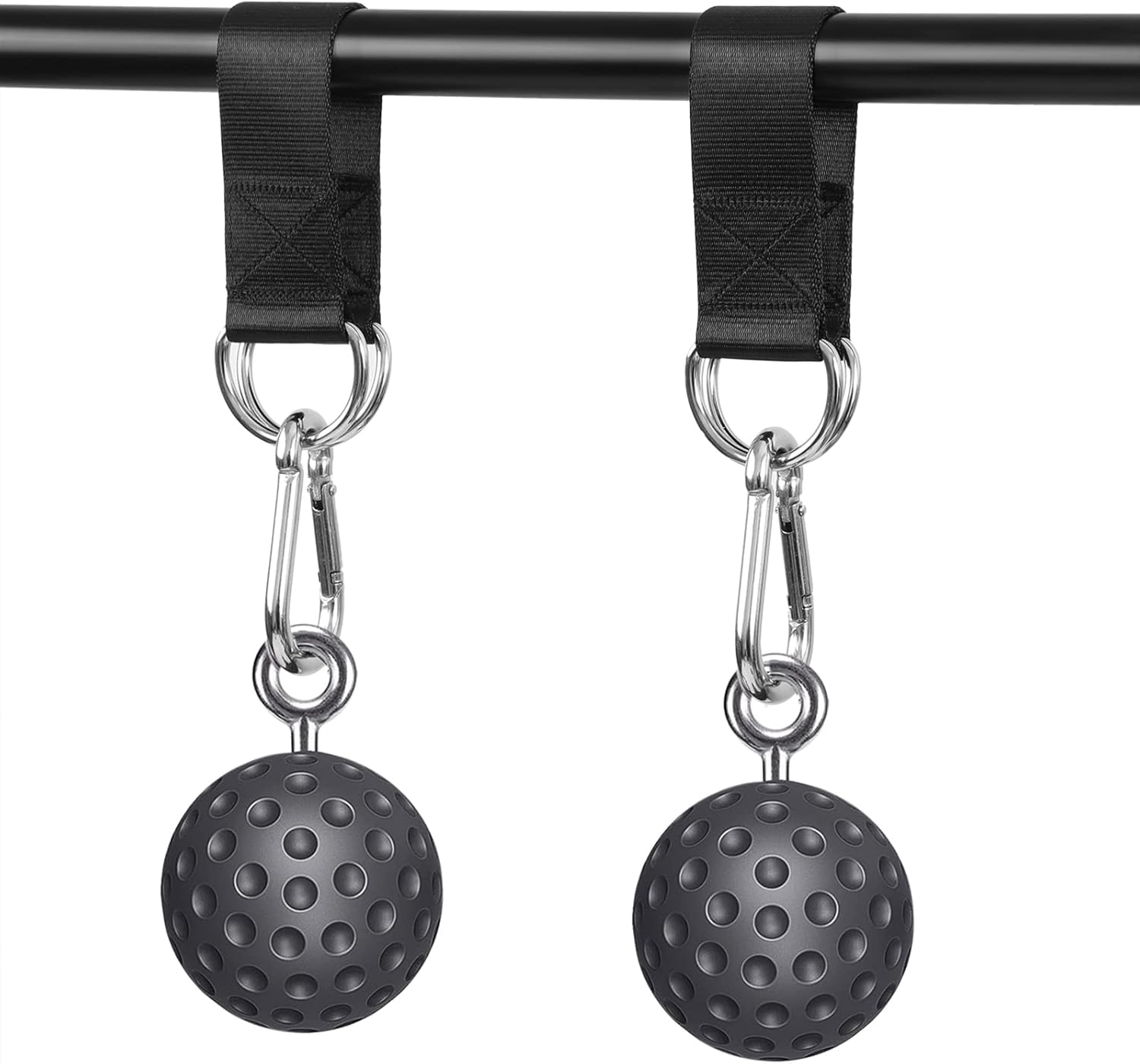 PANTIK Pair of Outdoor Hanging Straps with Carabiner Holds 150Kg/ 330Lbs Straps Hanging Kit Hooks for Camping, Door Bar, Gym Bar, Pull-Up Bar Exercise Equipment Attachments image number 6