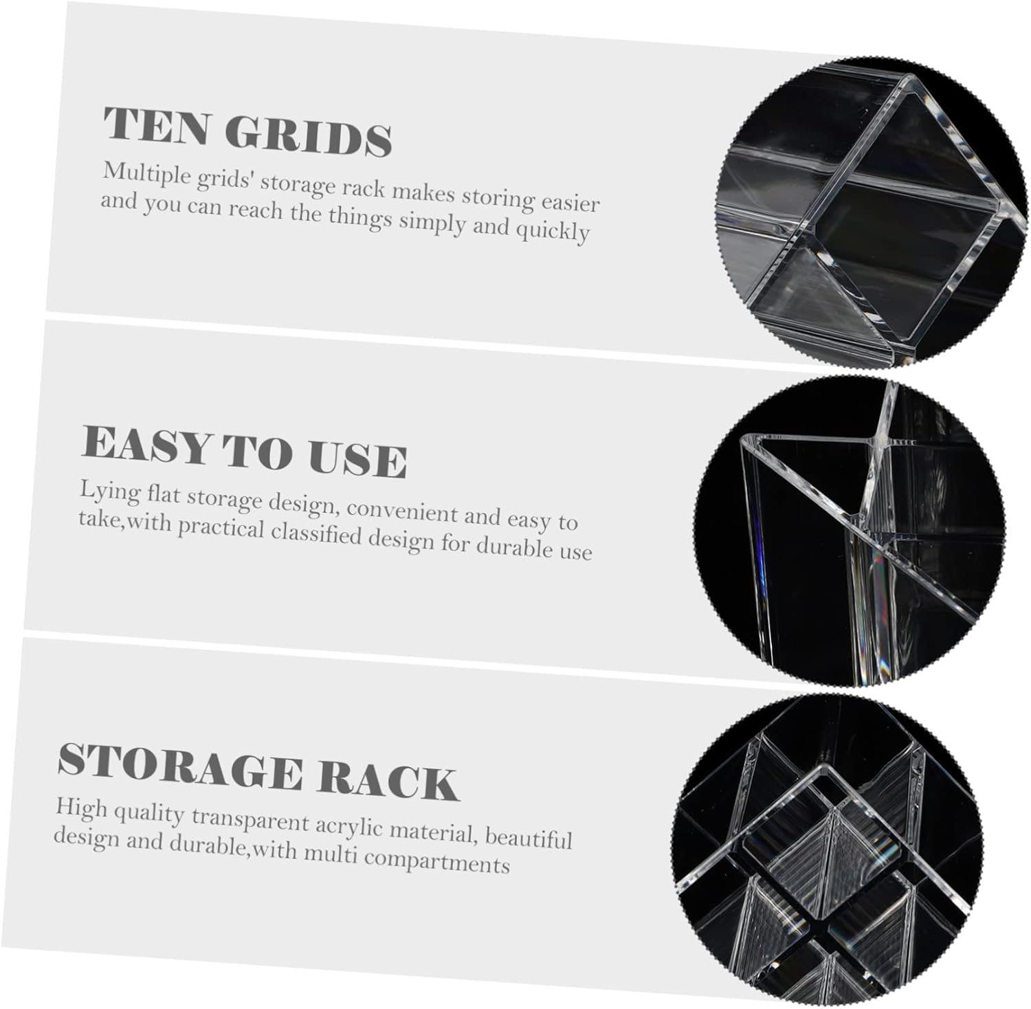 FRCOLOR Cosmetics Storage Rack Acrylic Lipstick Display Stand for Lipstick and Lip Balm Organization Tabletops in Bedrooms Living Rooms image number 2