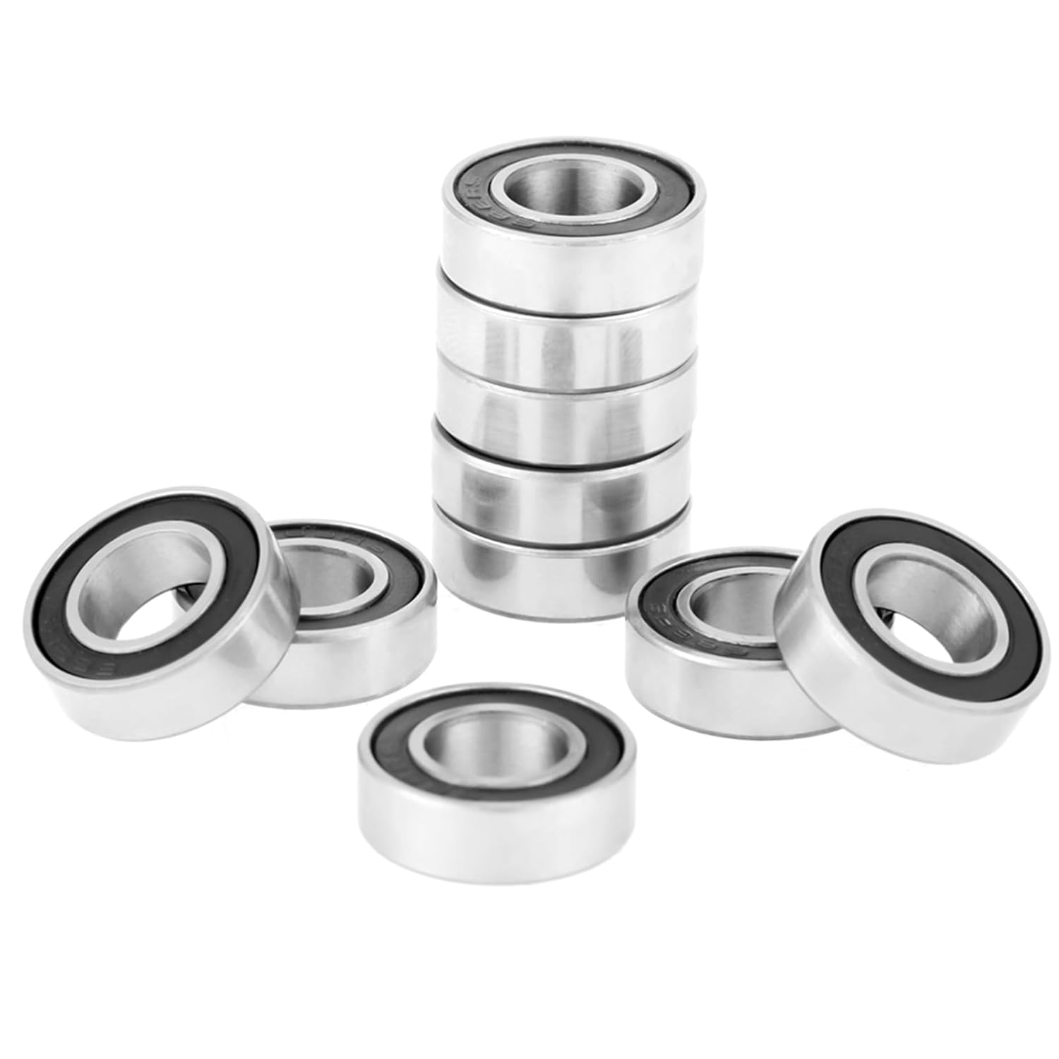 10Pcs 688-2Rs Reds with Depth Slot Balls for Wave/5 Mm Rod Projects, Metal Bearing image number 2