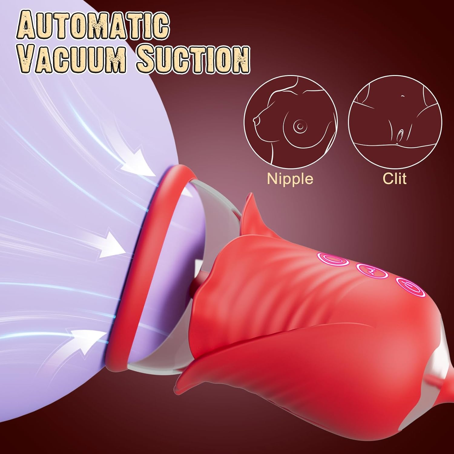 Women Sex Toy Sucking Vibrators - Clitoris Vagina Pussy Pump Tongue Vibrators for Women Quick Sexual Pleasure, 5 & 10 Modes, Female Couple Sex Toy & Games image number 1