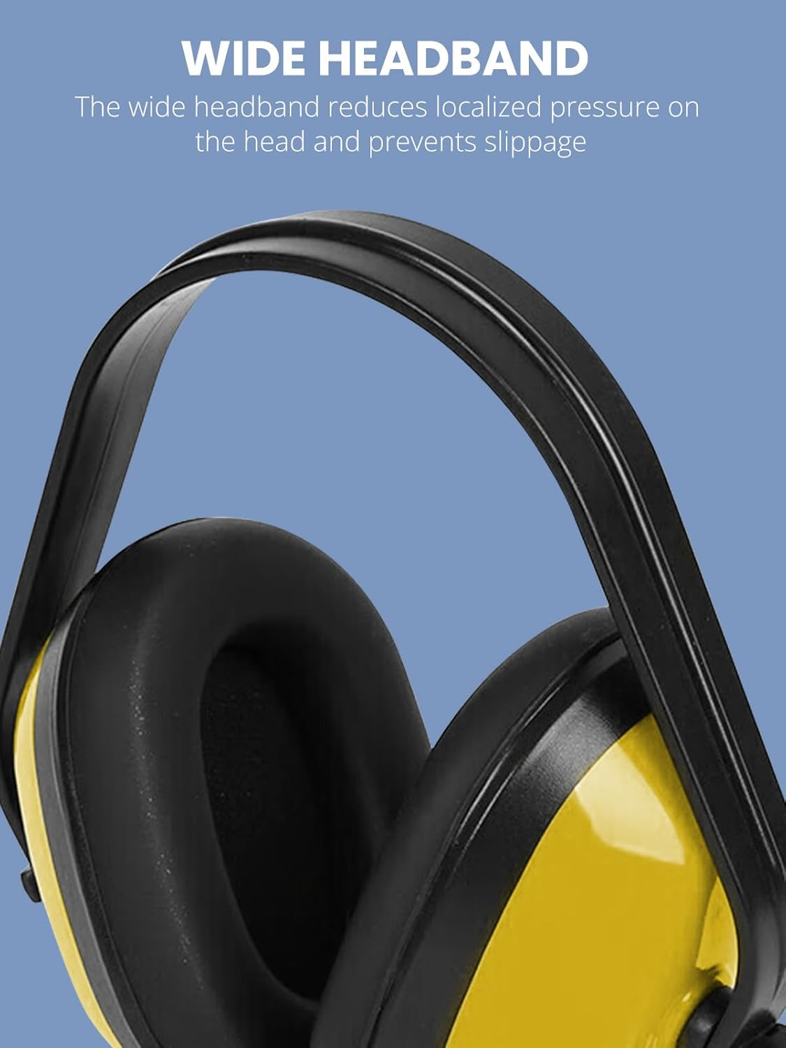 Gizmolet Noise Cancelling Headphones, Thick Padded Ear Protection Earmuffs with Adjustable Headband, Hearing Protection for Shooting, Mowing, Construction and Loud Work, Yellow