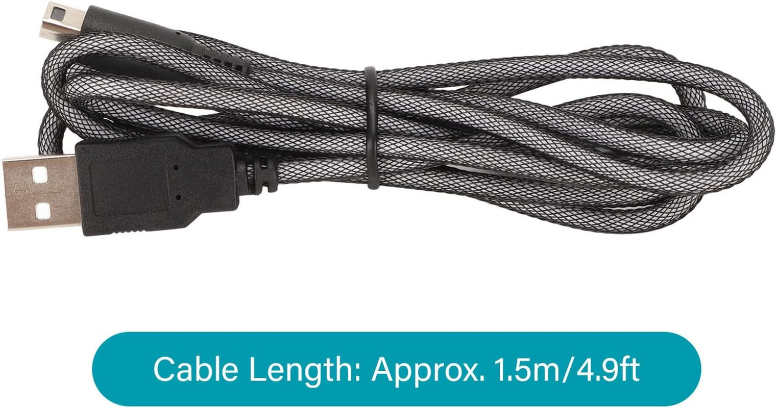 Ejoyous 3DS USB Charger Cable (2 Pcs, 1.5M/4.9Ft) Compatible with 2Ds/3Ds/3Dsxl/New3Ds/New3Dsxl/New2Dsxl/Ndsi/Ndsi LL of Power Bank/Wall-Charger/Car-Charger image number 4