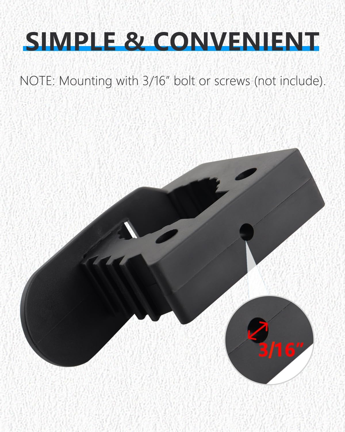 ADTOPI Shovel Holder, Quick Release Rubber Clamp Mounting Bracket Fits 1-1/7'' to 1-3/7'' Diameter Tool Handles for Trucks UTV ATV Offroad 4X4 Parts- 4 Pack image number 5